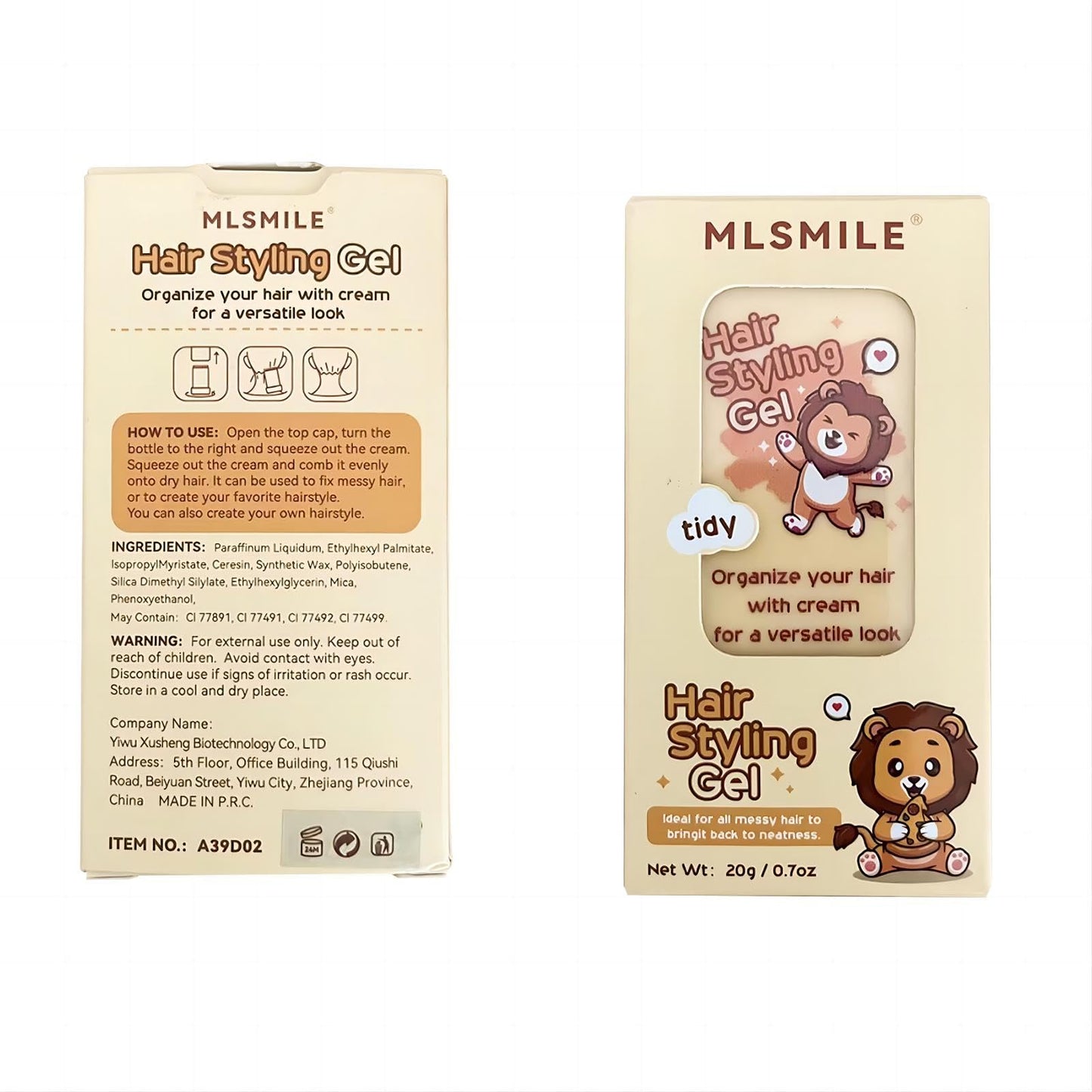 MINXUEYEN Kids Hair Styling Gel & Wax Stick 2-in-1 with Built-in Comb – Natural, Non-Greasy, Easy Styling for Children, Clear, 0.71oz