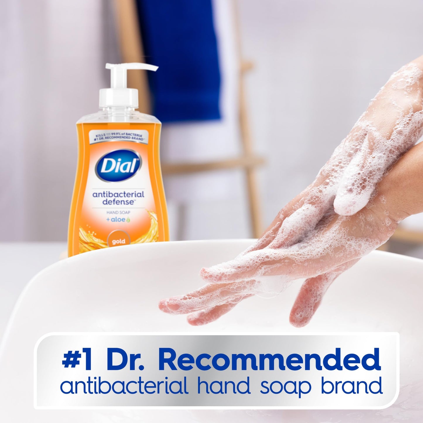 Dial Antibacterial Liquid Hand Soap, Gold, 11 fl oz (Pack of 4)