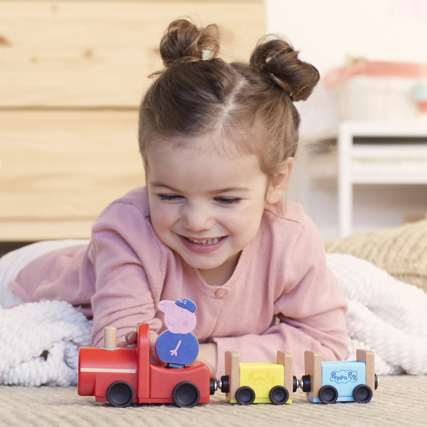 Peppa Pig Toys Wooden Toy Train Made from Responsibly Sourced Wood, Wooden Toys for 2 Year Old Girls and Boys and Up (Amazon Exclusive)