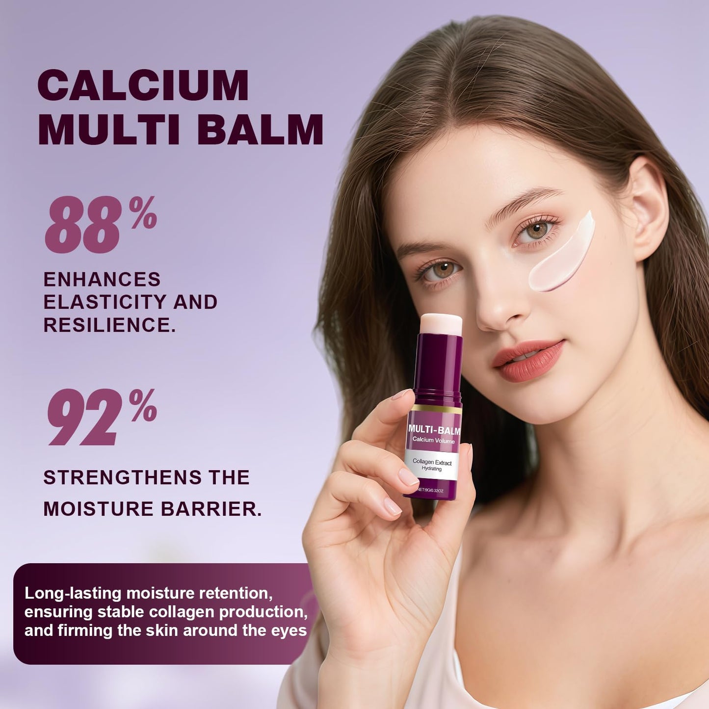 Cemenrete Calcium Multi Balm – Korean Collagen Moisturizing Stick, Wrinkle Care, Hydrating & Firming Cream for Eyes, Neck & Face