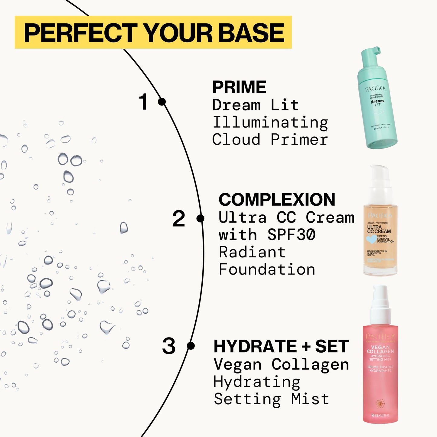 Pacifica Beauty Vegan Collagen Hydrating Setting Mist – Dewy, Illuminating Makeup Primer with Vegan Collagen & Squalane for Radiant, Soft-Focus Glow