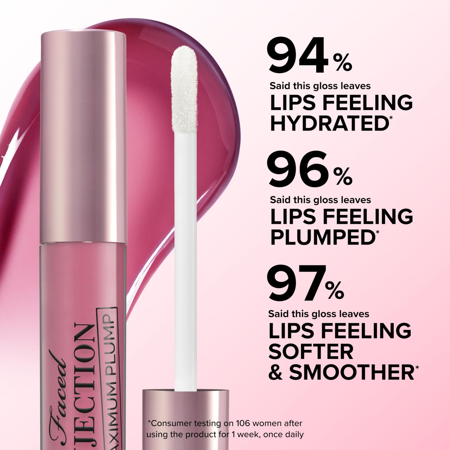 Too Faced Lip Injection Maximum Plump Extra Strength Lip Plumper Gloss | Hydrating, Volumizing, + Plumping, 0.14 Fl Oz, Yummy Bear
