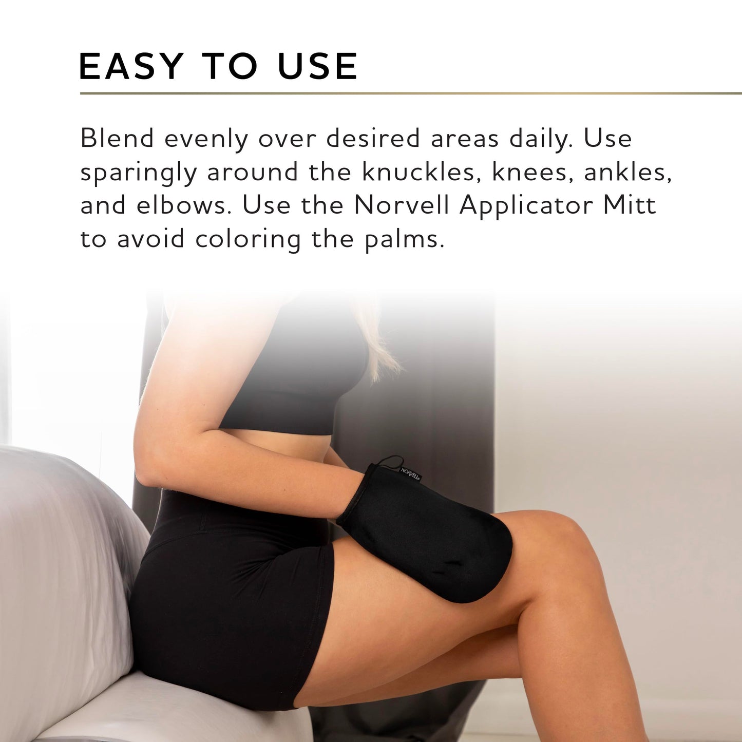 Norvell Tanning Bundle – Self Tan Extender Lotion 8.5 fl. oz & Streak-Free Applicator Mitt for Flawless, Moisturized Tan