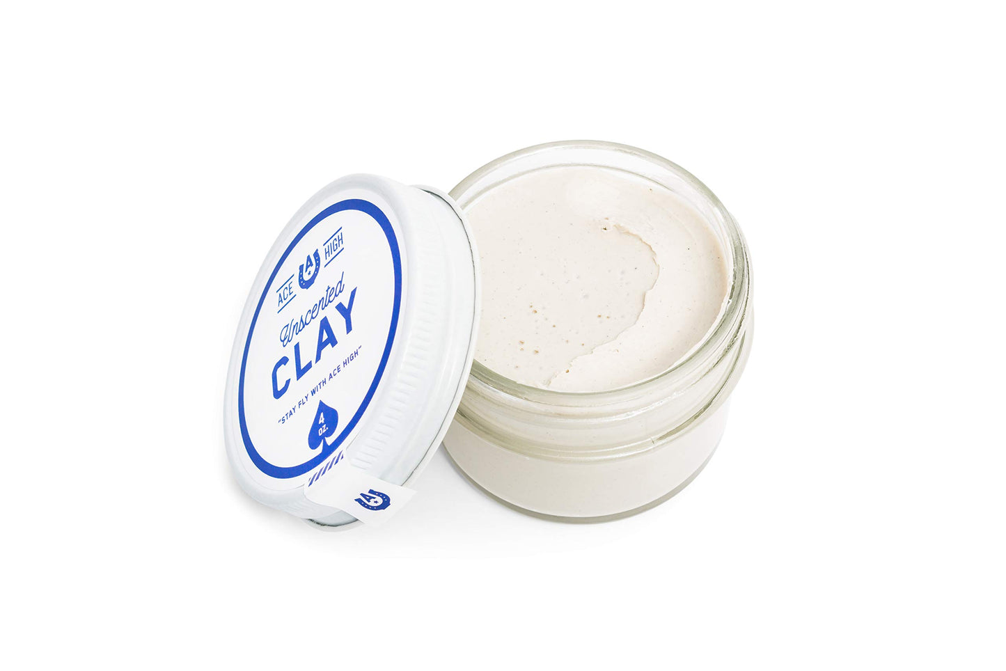 ace high Unscented Hair Clay, Strong Hold, Satin to Matte Finish, Adds Texture and Thickness, 4oz