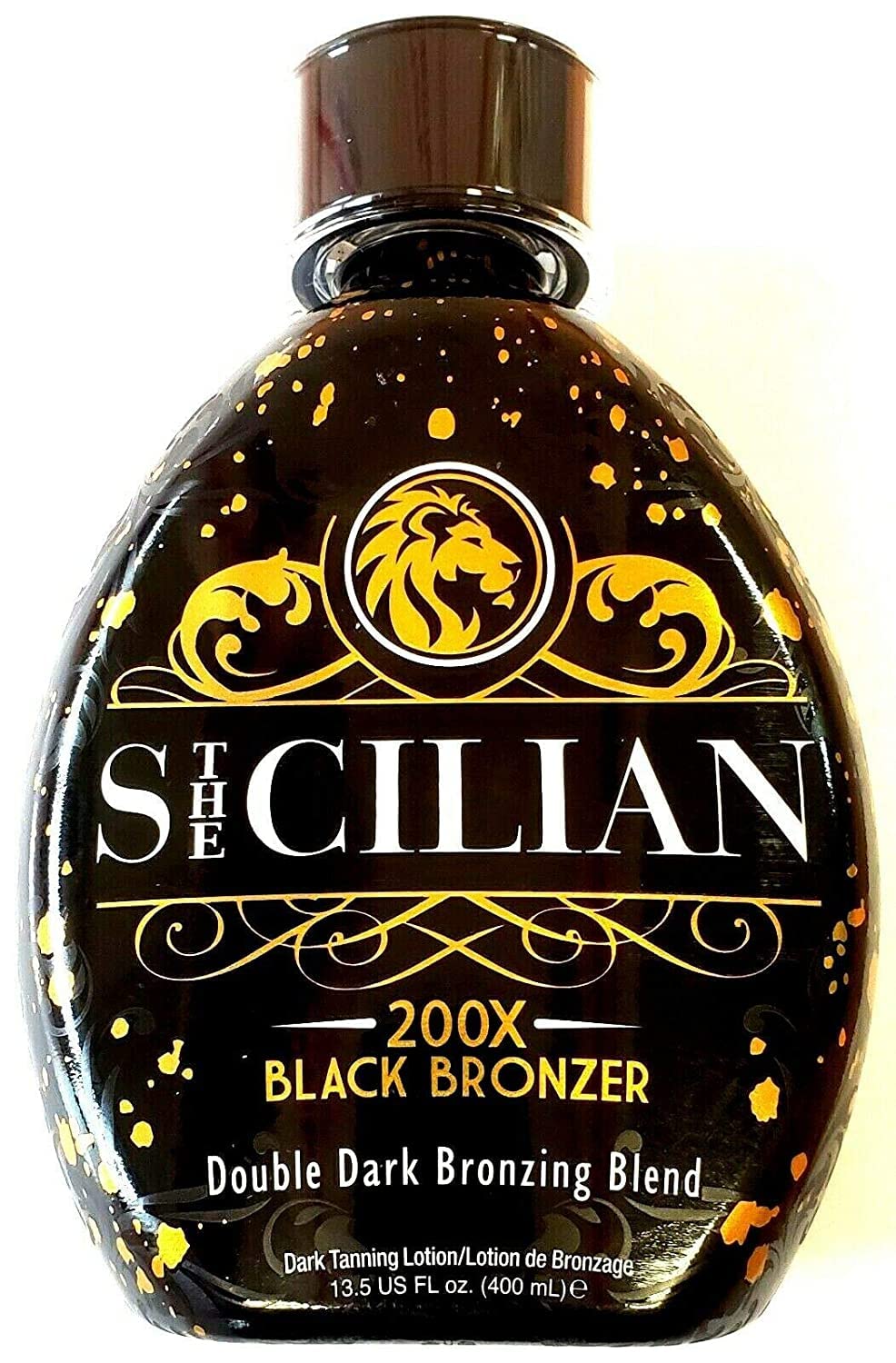 The Sicilian 200X Dark Black Bronzer Tanning Lotion – Gradual Sunless Tanner for Glowing, Nourished Skin
