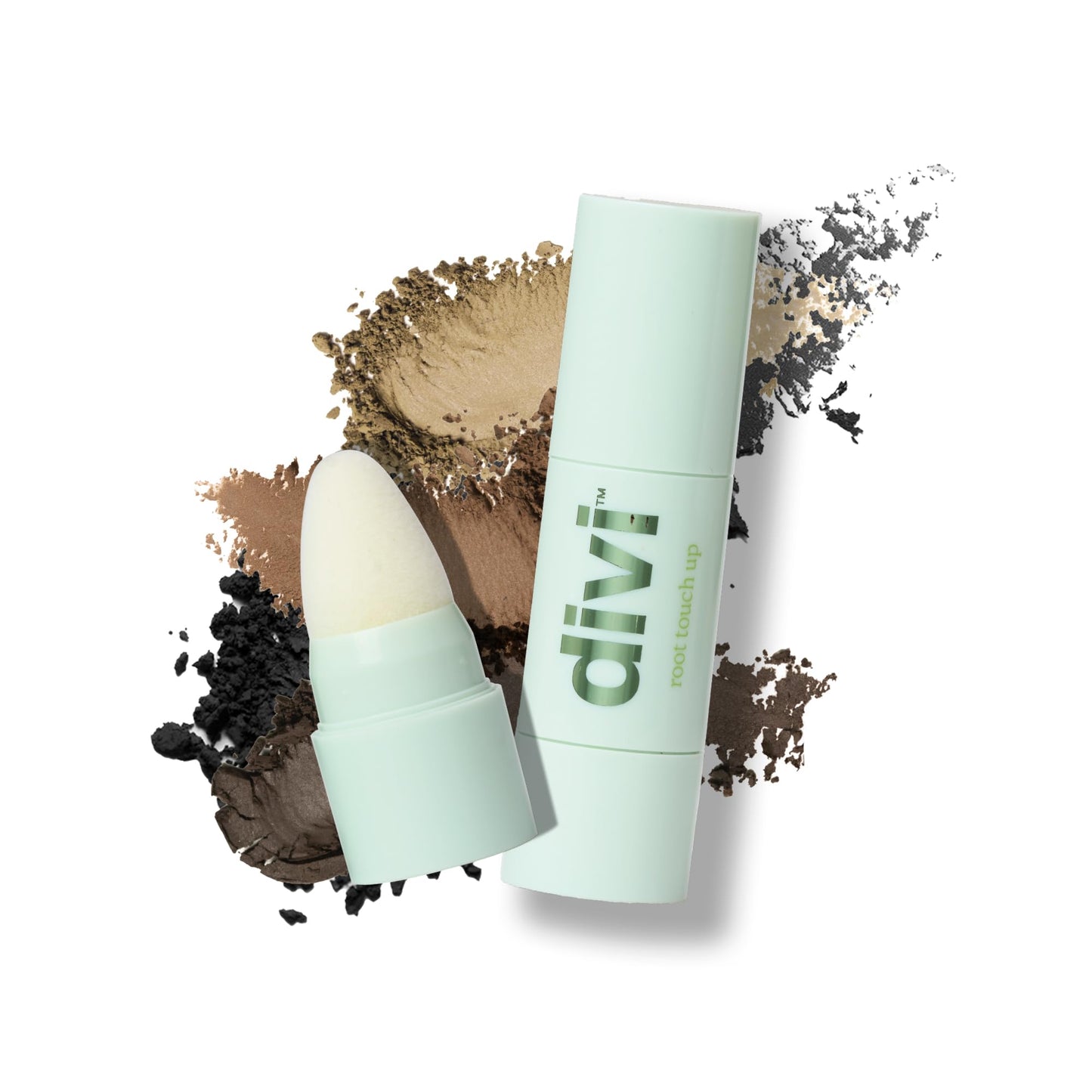 Divi Root Touch Up Powder for Gray Hair Coverage, Dark Brown