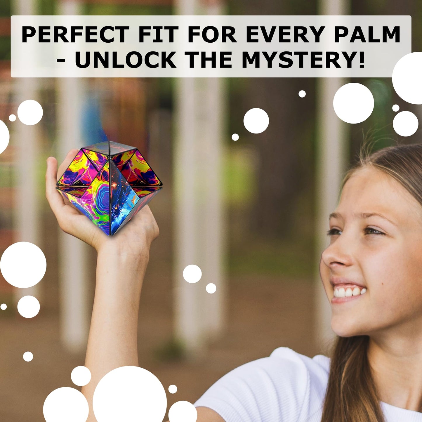 Shashibo OCTA Shape Shifting Fidget Toy – Magnetic STEM Brain Teaser for Kids 8-12, Teens & Adults, Endless Shapes, Compatible with All Cubes