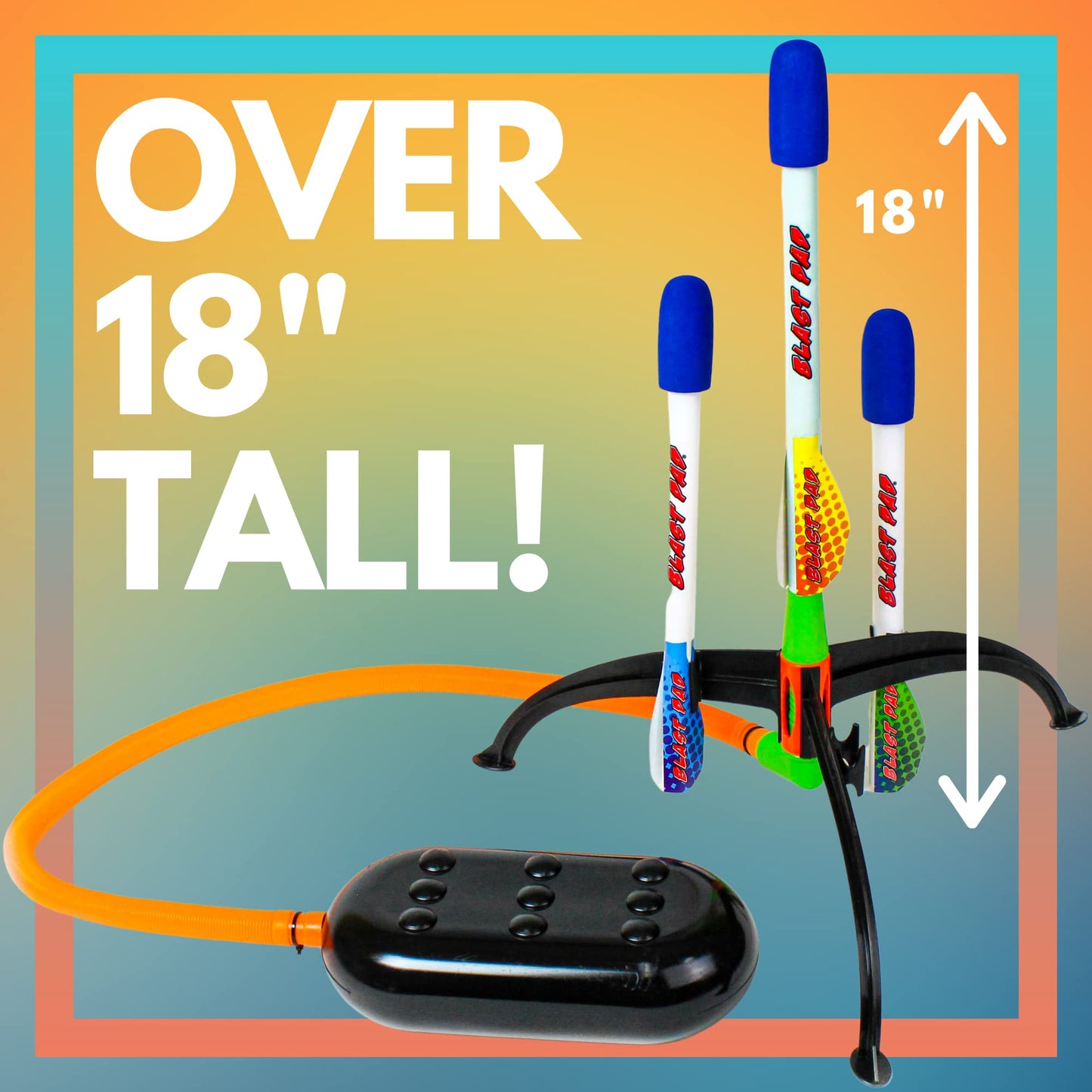 Marky Sparky Blast Pad Rocket Launcher – USA Design, Super Durable Stomp Pad & Rockets, Highest Flying Outdoor Toy for Kids Ages 6+