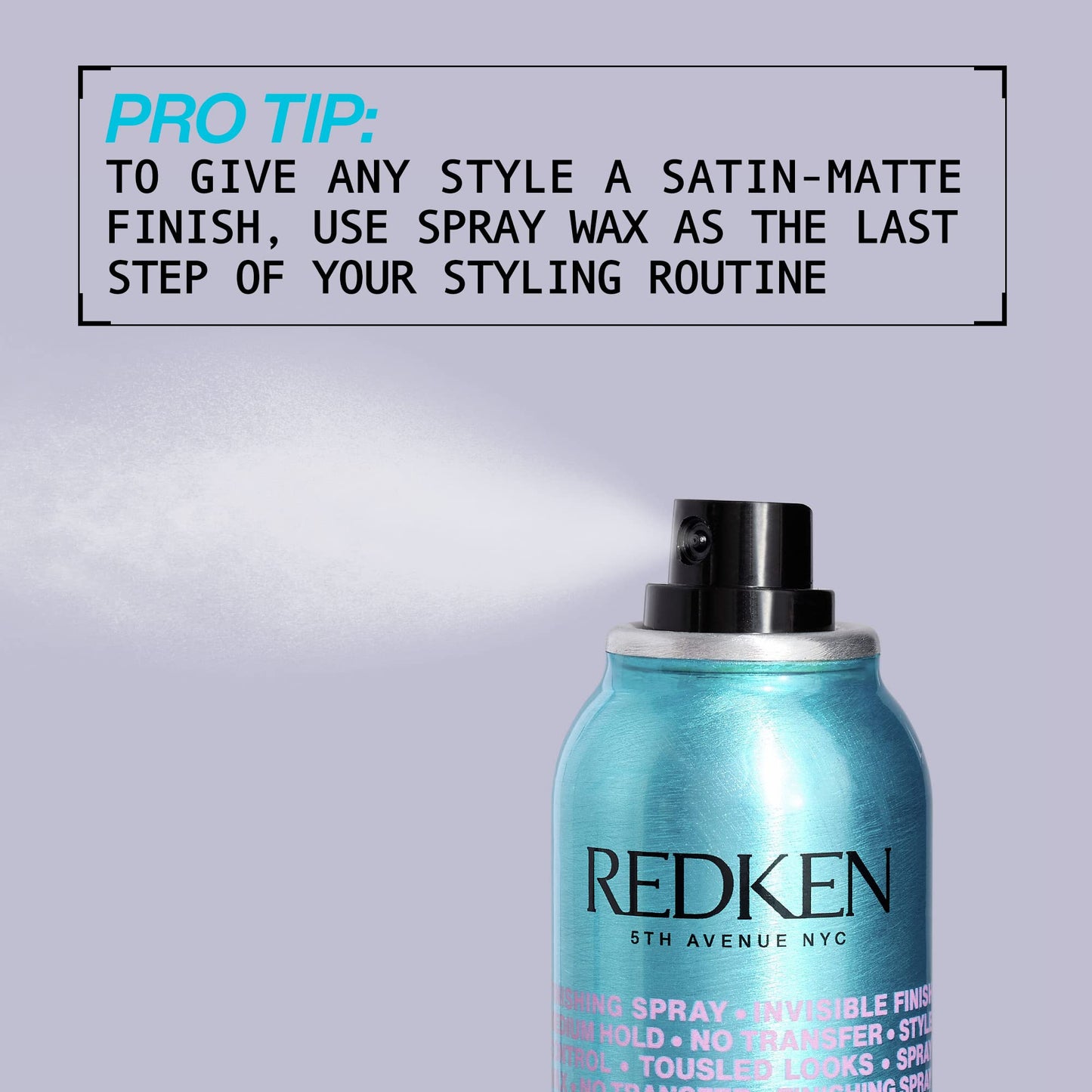 Redken Spray Wax Invisible Texture Mist – Finishing Spray-Wax for All Hair Types, Adds Volume, Body & Dimension with Satin-Matte Finish, Medium Hold, 5.5 Oz