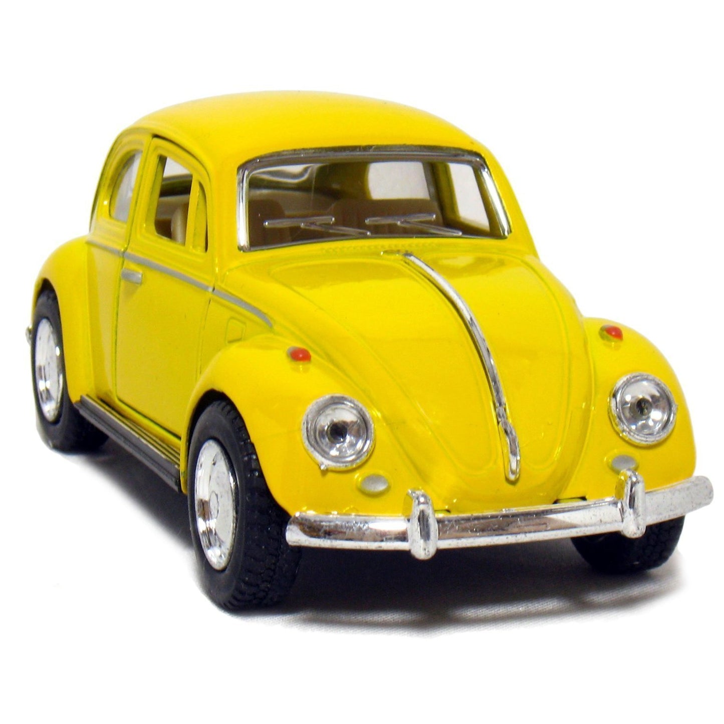 KiNSMART - 1967 Volkswagen Classic Beetle 5 Inch 1:32 Scale Die Cast Metal Model Toy (Yellow)