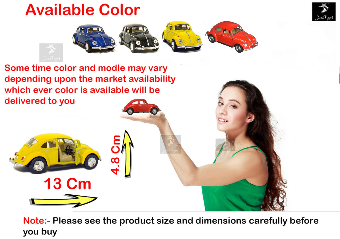 KiNSMART - 1967 Volkswagen Classic Beetle 5 Inch 1:32 Scale Die Cast Metal Model Toy (Yellow)