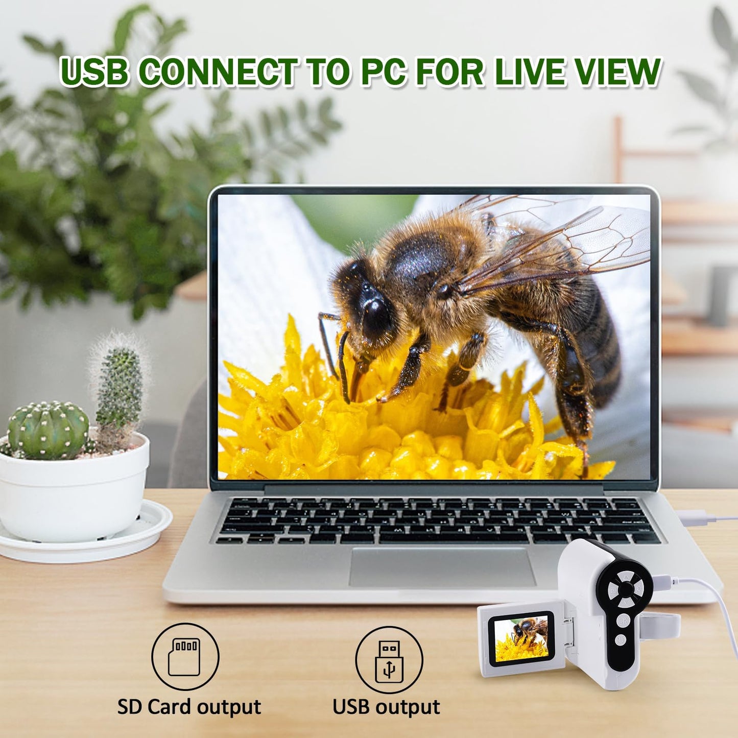 Barchrons 1000X Handheld Microscope for Kids โ 4K Mini Pocket Microscope with 2" Screen, 6 LED Lights, STEM Science Gift for Ages 8-12