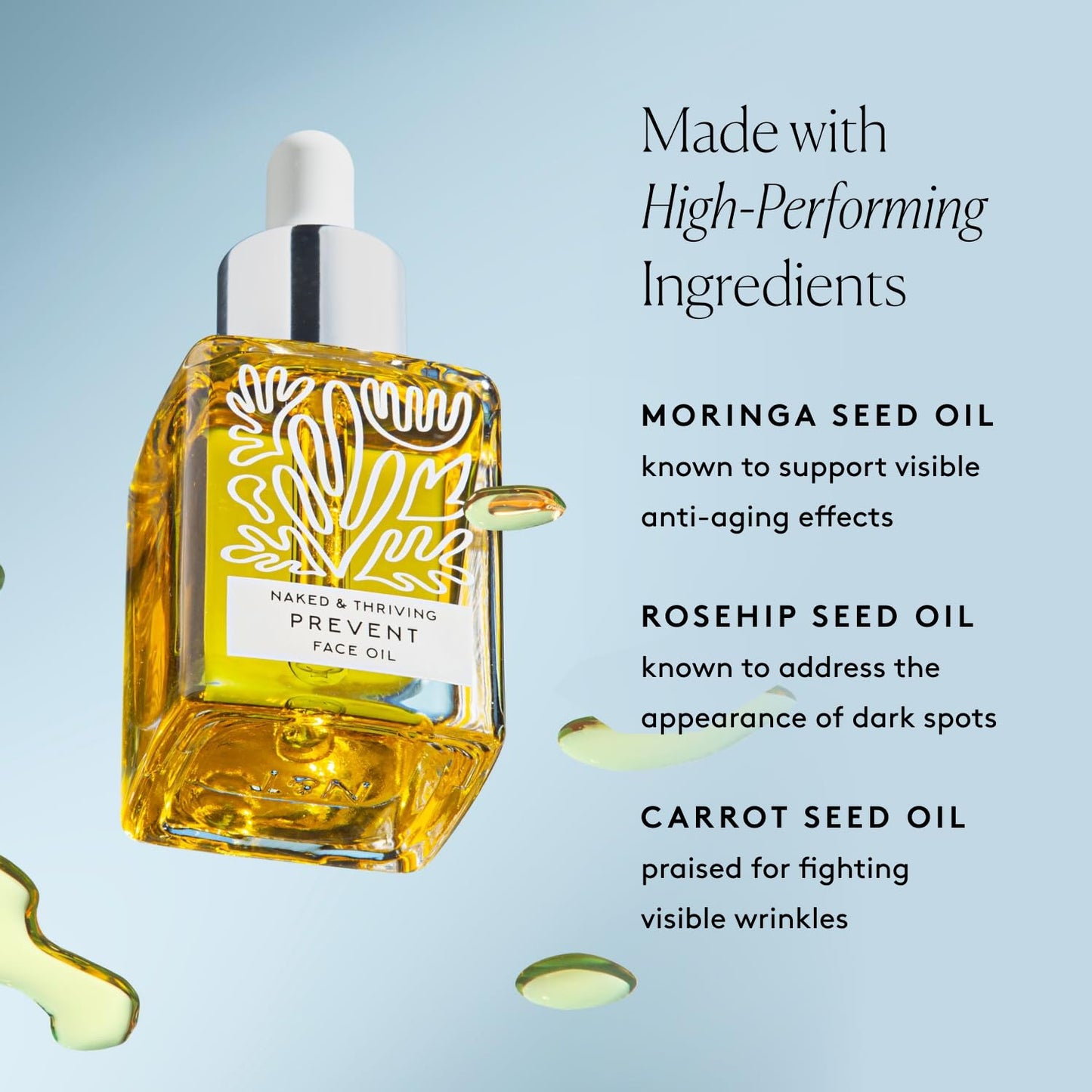 Naked & Thriving Prevent Anti-Aging Facial Oil - Vegan, Naturally-Derived Skin Care & Face Oil (1.18 oz/35 mL)