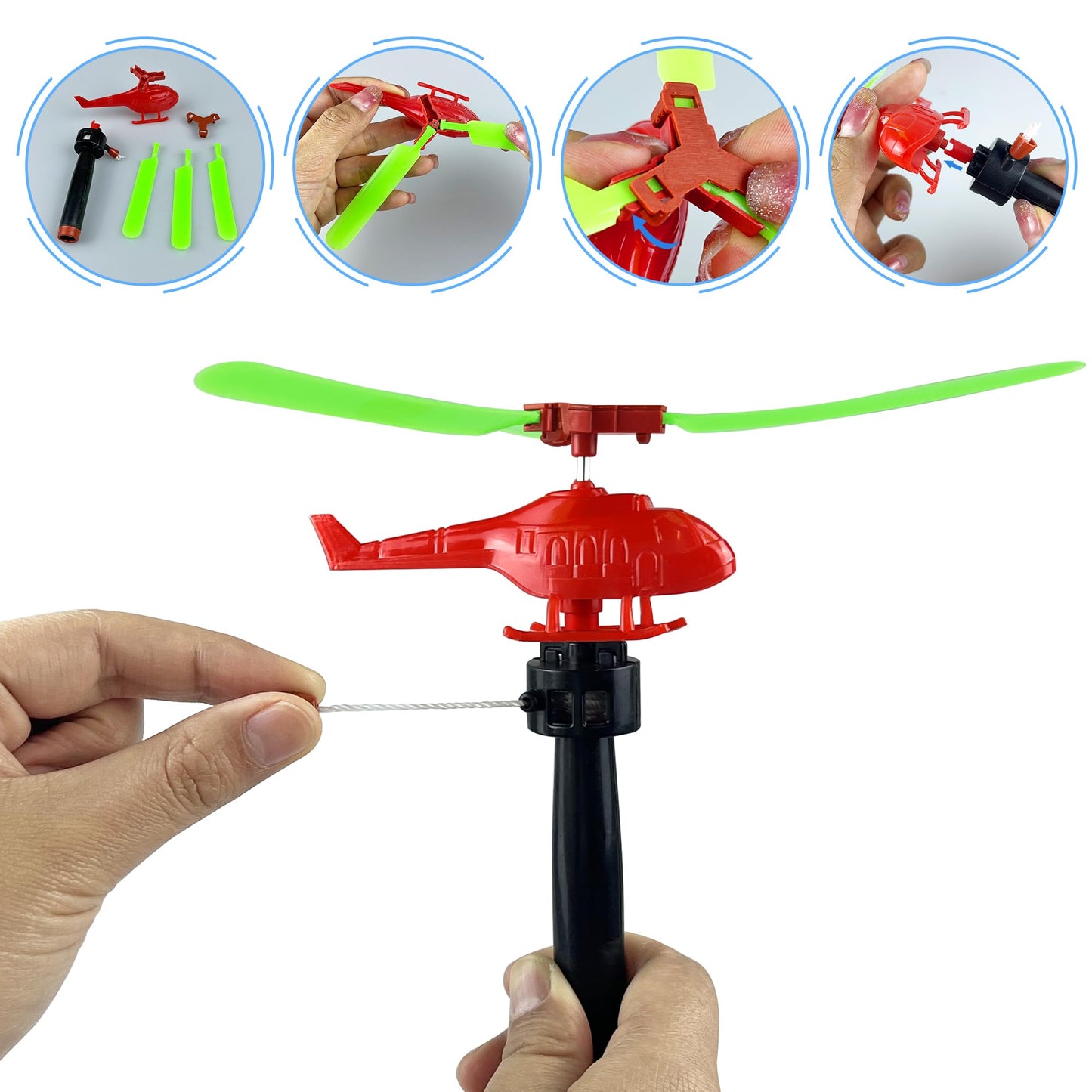 XIPEGPA 10PCS Flying Helicopter Planes Toys, 360° Rotating Airplanes for Kids, Goodie Bag Stuffers, Classroom Prizes, Bulk Party Favors