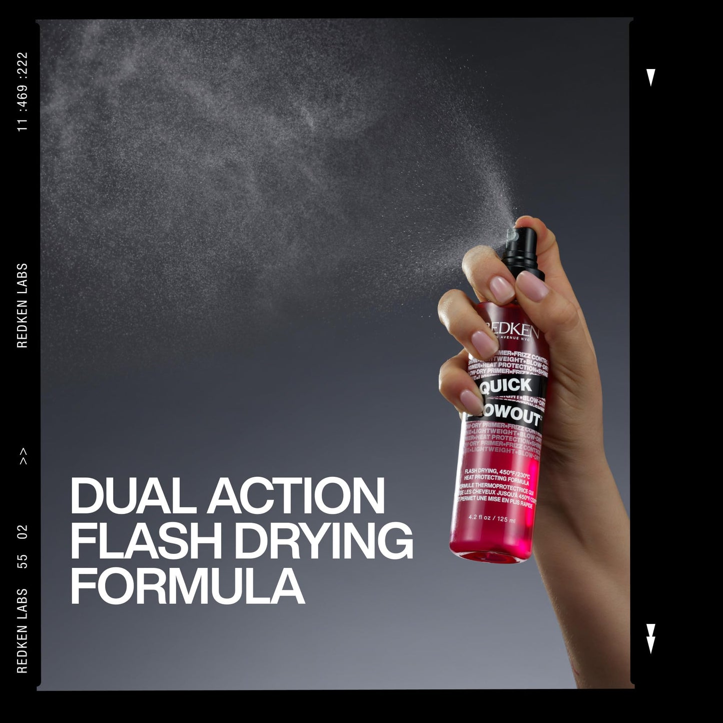 Redken Quick Blowout Heat Protectant Spray – Lightweight Blowdry Primer for All Hair Types, Smooths, Adds Shine & Protects from Heat, 4.2 Fl Oz