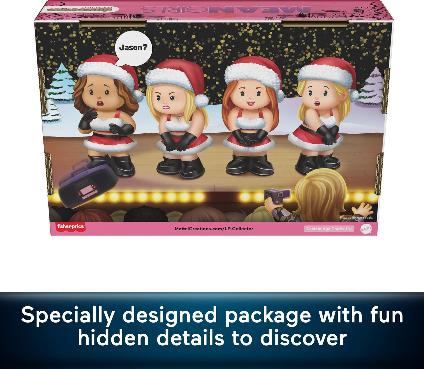 Little People Collector Mean Girls Movie Special Edition Holiday Set for Adults & Fans, 4 Figures in a Display Box