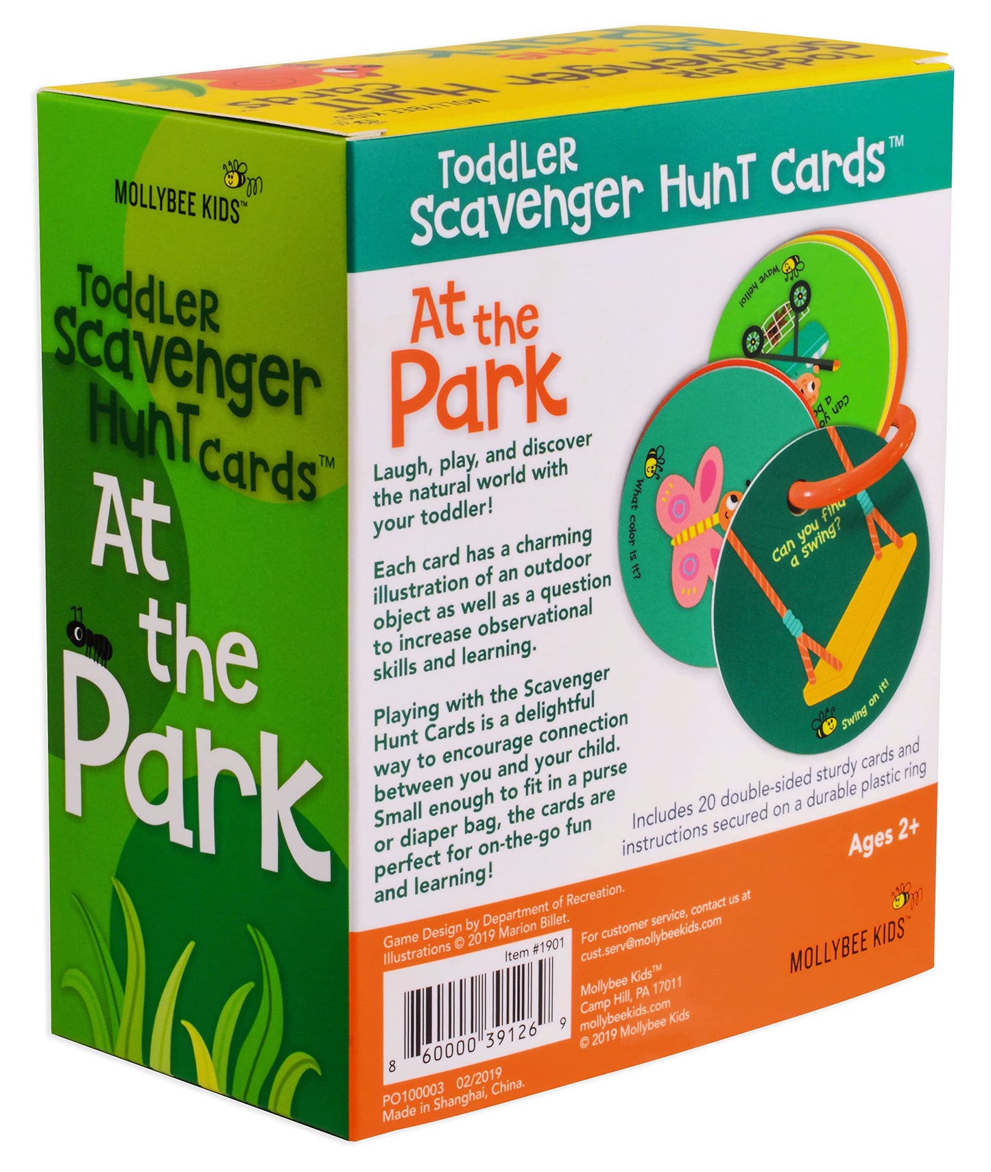 MOLLYBEE KIDS Toddler Outdoor Scavenger Hunt Cards at The Park, Toddler Games, Gifts for Ages 2, 3