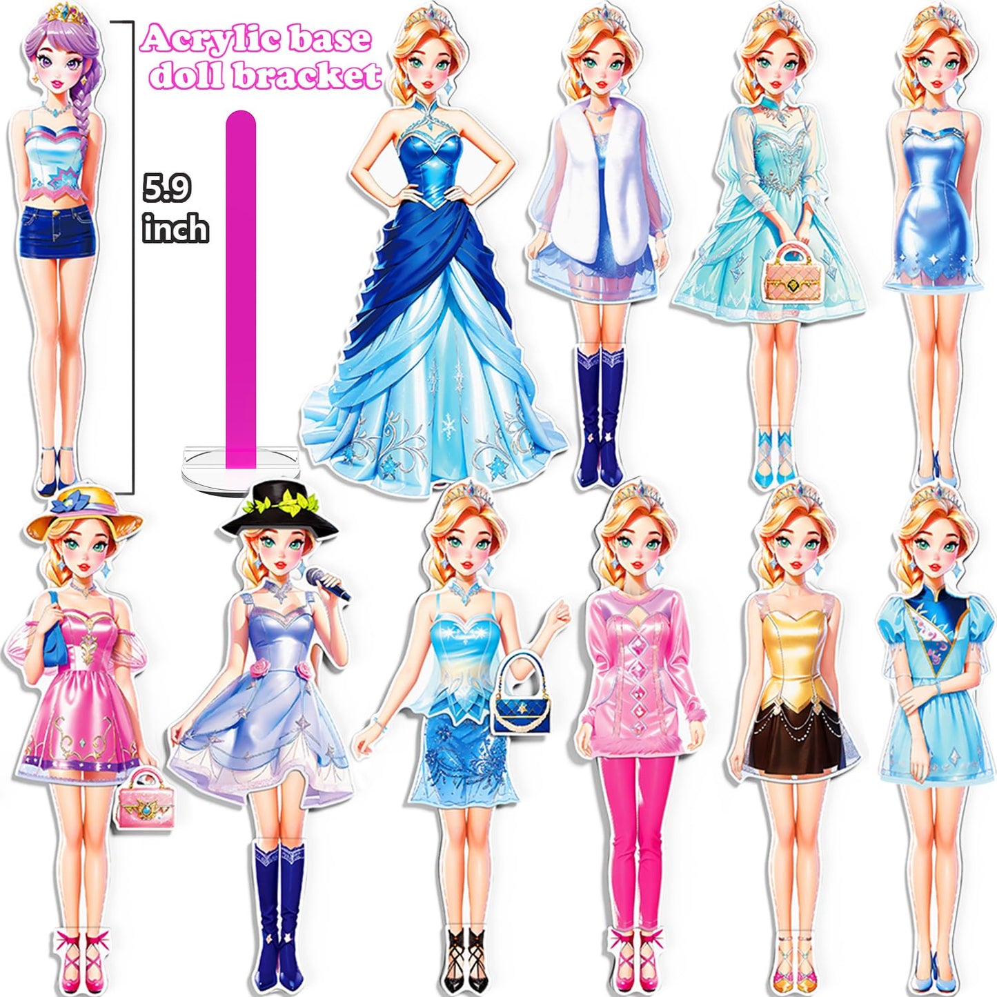 Magnetic Dress-Up Paper Doll Playset – Travel Pretend Play, Magnet Clothes Puzzle for Kids & Toddlers, Educational Birthday Gift