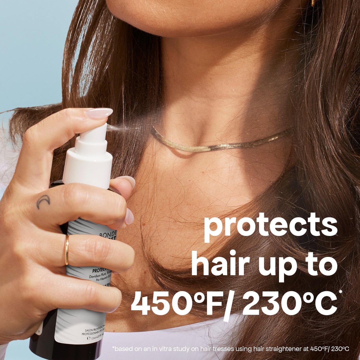 BondiBoost Heat Protectant Spray 4.23 fl oz – Lightweight Mist for Heat Protection, Prevents Damage & Split Ends, Sulfate & Paraben Free for All Hair