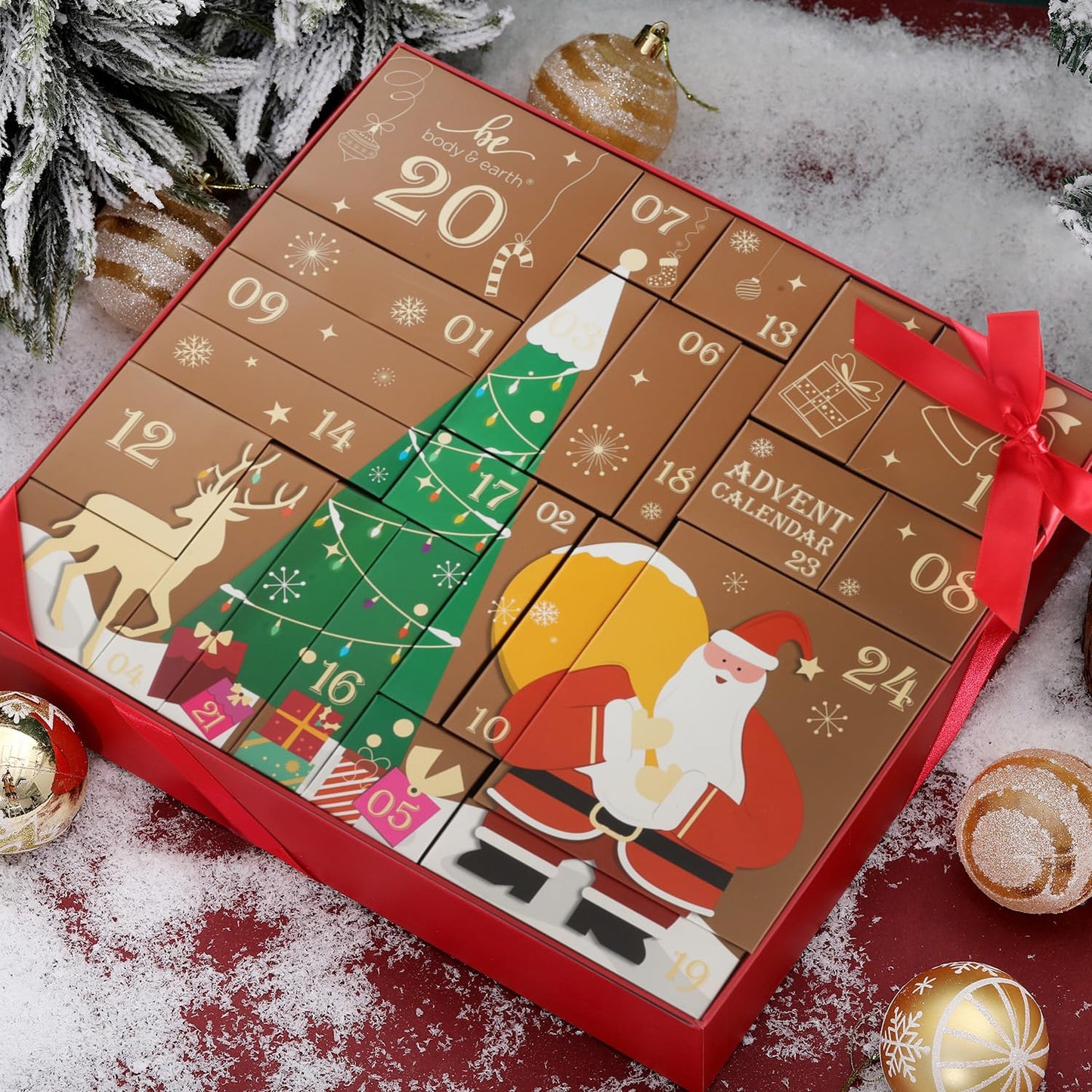 Advent Calendar 2025 BODY & EARTH Holiday Gifts for Women Christmas 24 Days of Beauty Countdow Calendar 24PCS 2025 Skincare Advent Calendar