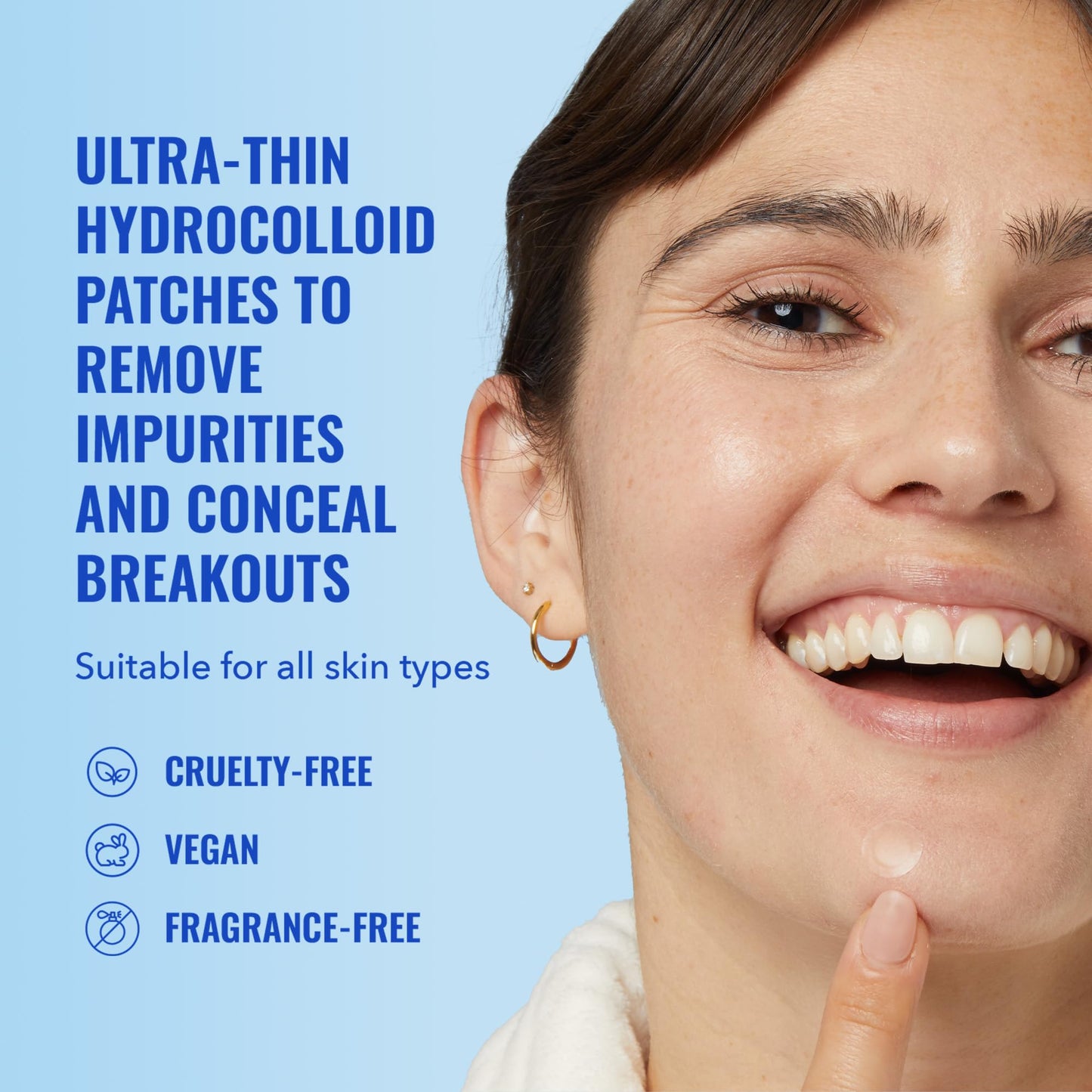 Good Molecules Pimple Patches 60-Pack – Ultra-Thin Hydrocolloid Acne Spot Treatment for Breakouts, Blackheads & Blemishes, Face Skincare