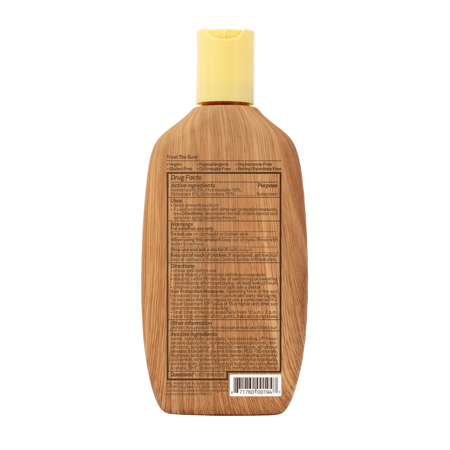 Sun Bum SPF 50 Original Sunscreen Lotion for Body – Broad Spectrum, Vitamin E, Reef-Friendly, Hawaii 104 Compliant, 8 oz