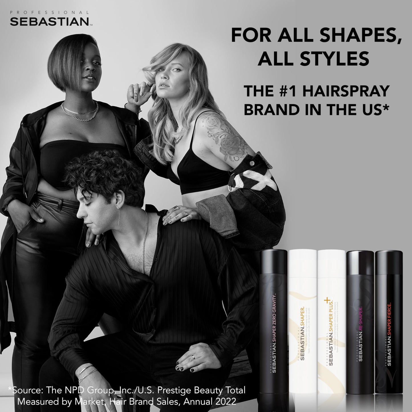 Sebastian Professional Shaper Plus Hairspray, 80% VOC | Humidity Resistant, Original Extra Hold | 10.6 oz