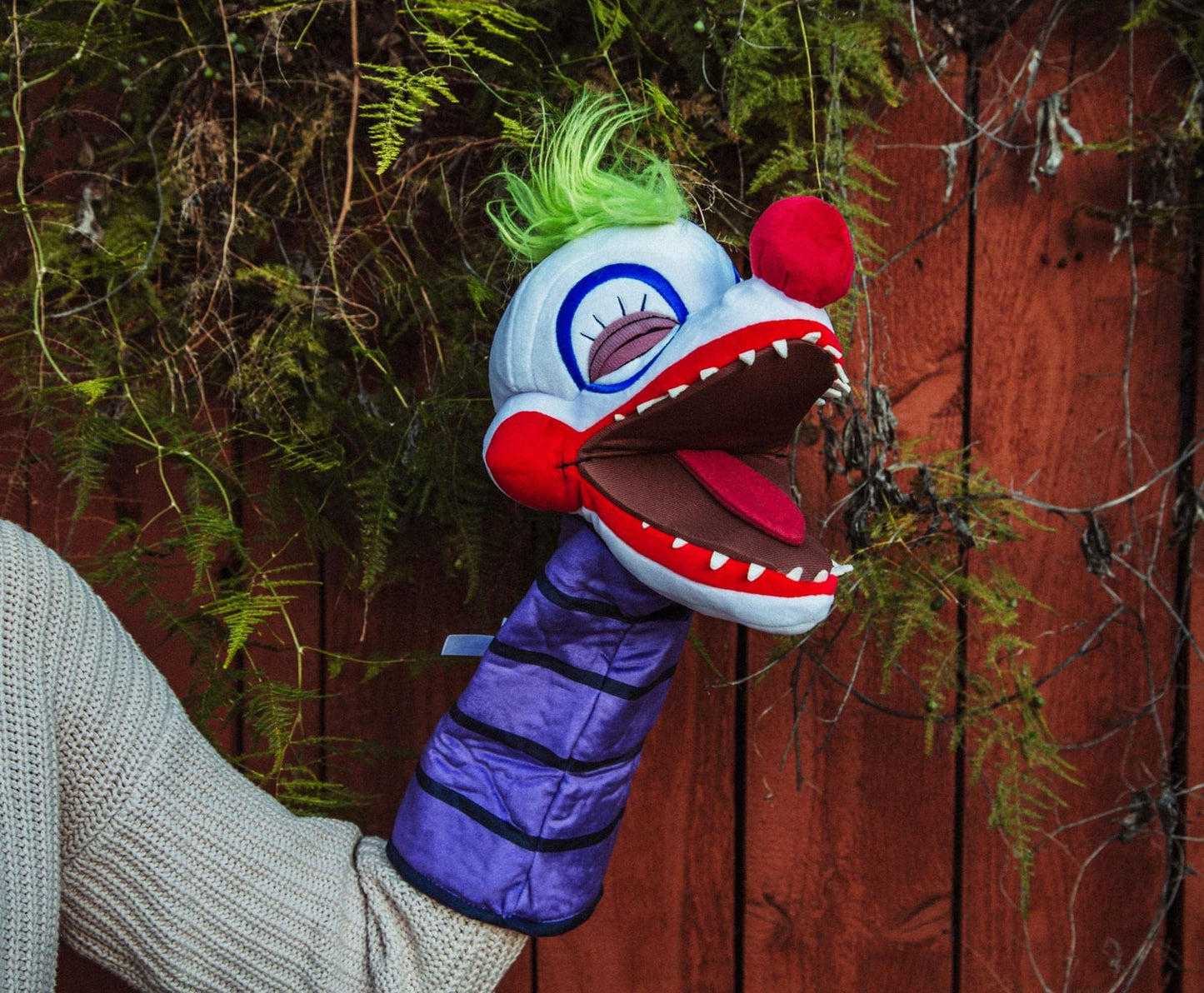 Killer Klowns from Outer Space Baby Klown 14" Plush Hand Puppet – Large Soft Stuffed Toy | 80s Horror Movie Collectible