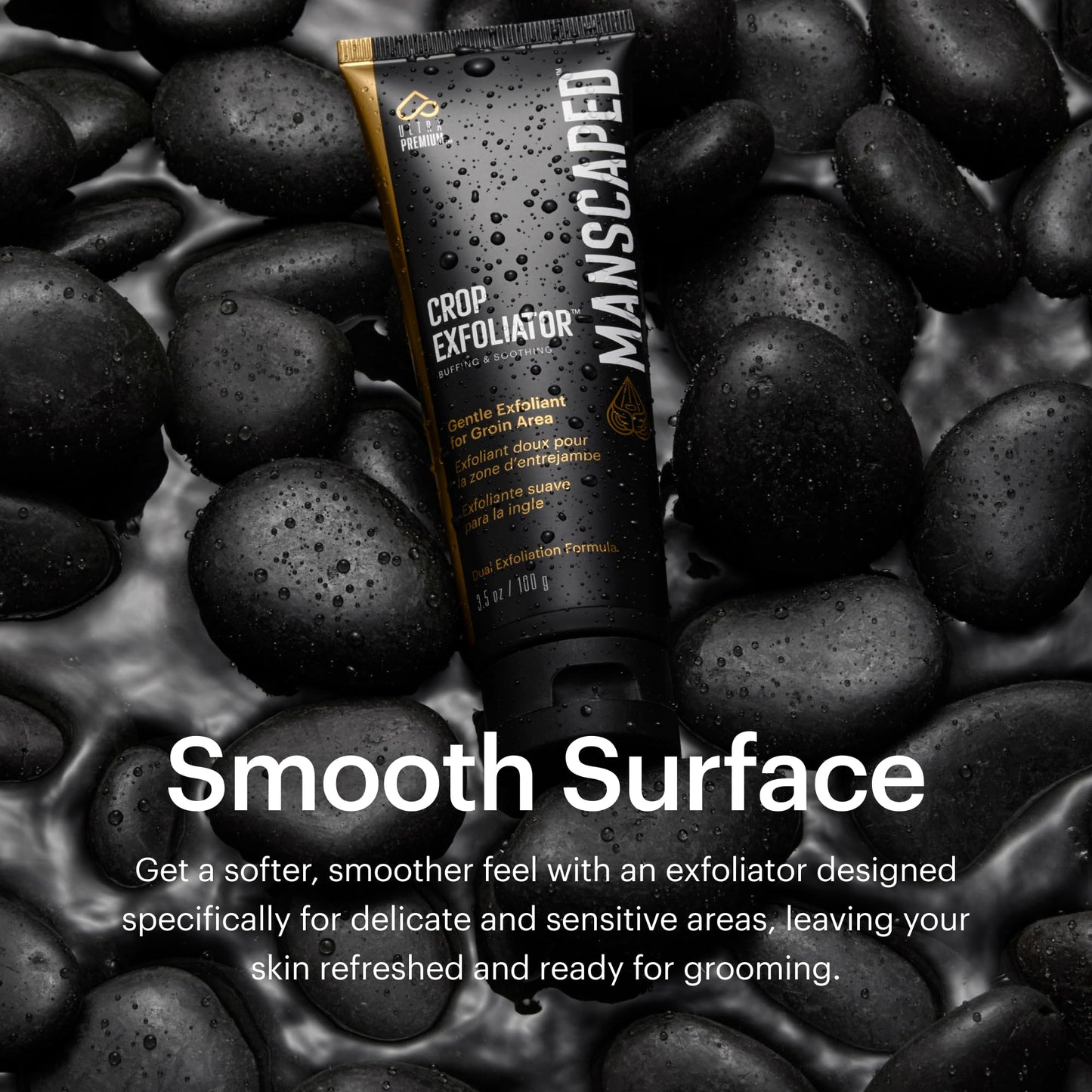 MANSCAPED® Crop Exfoliator® Gentle Groin Exfoliant Scrub to Soothe and Clear the Skin, Vegan, Cruelty-Free (3.5 oz)