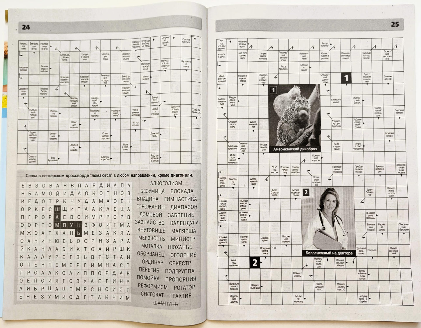 Labirint Krossvordov 3/2024 – Russian Crossword, Scanword & Sudoku Magazine with Jokes, Word Search, Brain Teasers, 66 Pages for Language & Memory Training