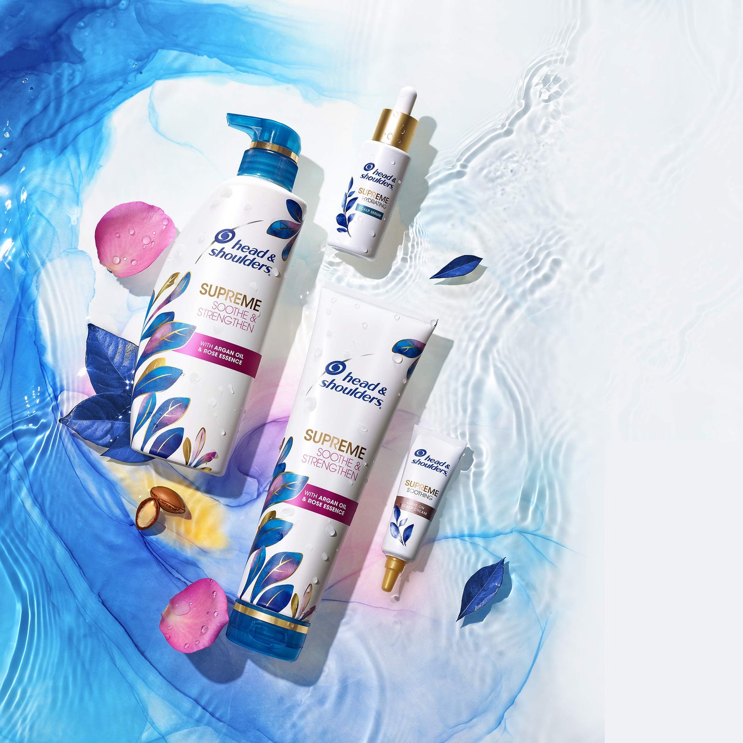 Head & Shoulders Supreme with Argan Oil and Vitamin E, Hydrating Scalp Serum, Fresh, 1.3 Fl Oz