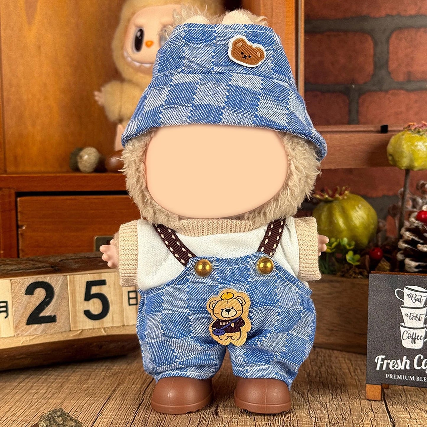 6-Pack 17cm Doll Clothes Set with Hats & Accessories – Luxury Designer Outfits for Dress-Up, Cute Unique Style (Dolls Not Included)