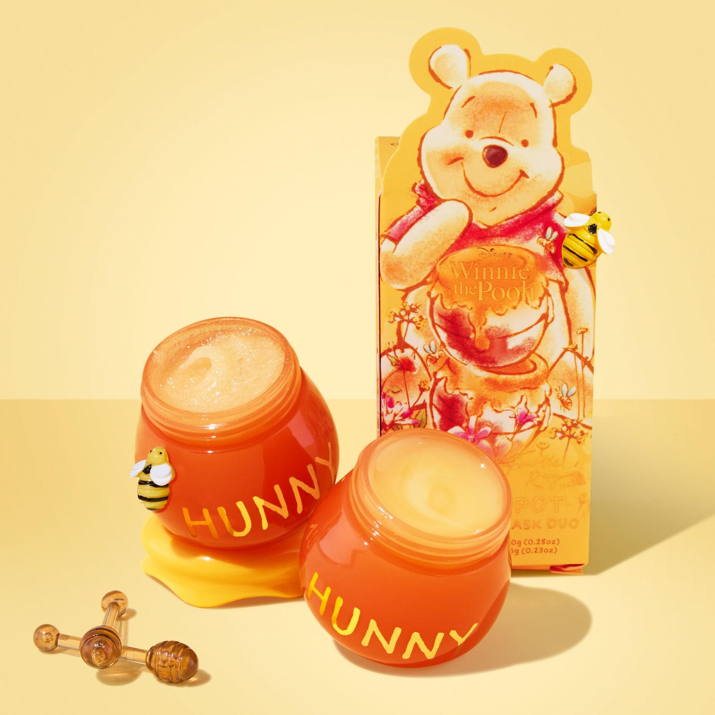 ColourPop x Winnie the Pooh Lip Scrub & Mask Set, Vegan & Cruelty-Free, Honey Flavor, Exfoliates & Moisturizes, 2 Count