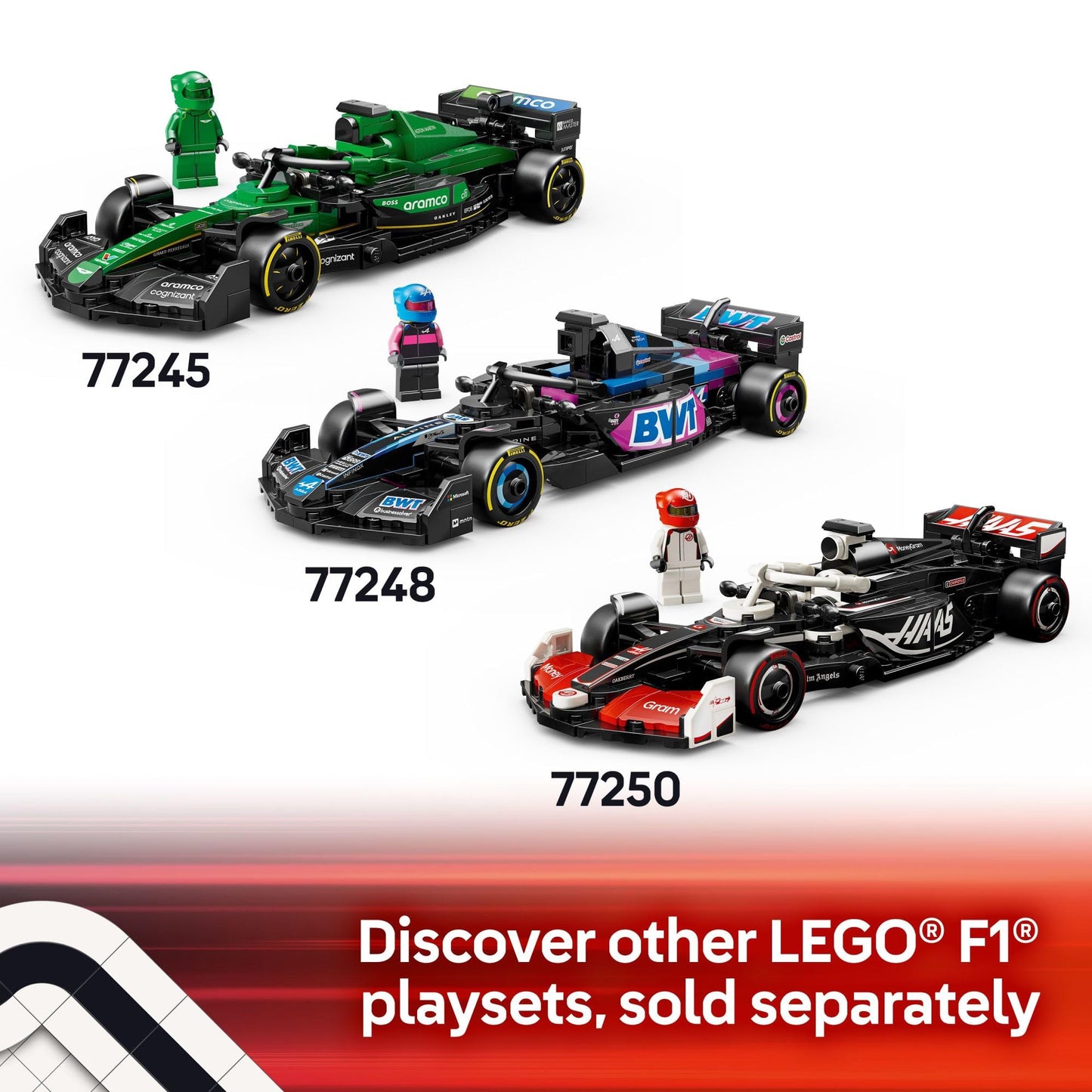 LEGO Speed Champions Ferrari SF-24 F1 Race Car Set for Kids 10+, Buildable Model Car Kit for Play or Display - Gift Idea 77242