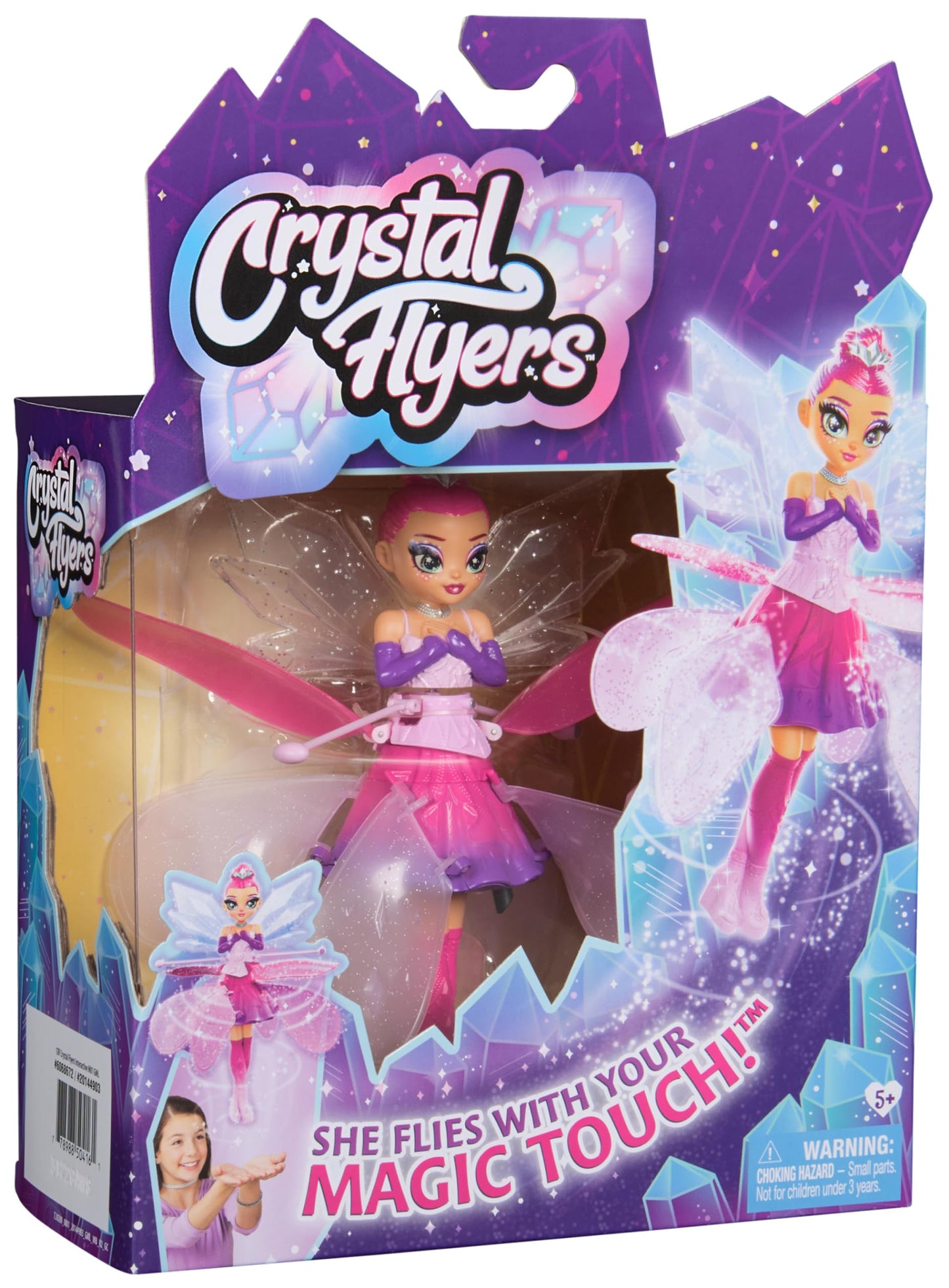 Crystal Flyers, Magical Flying Doll with Crystal Wings, Interactive Kids Toys for Ages 5 and up