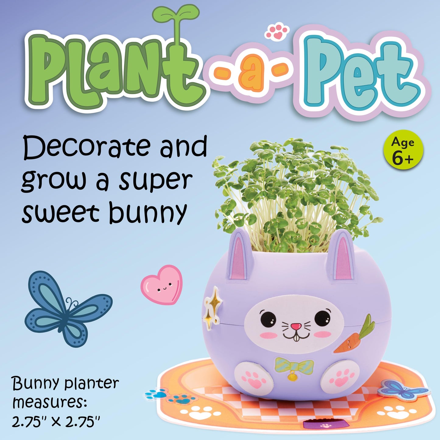 Creativity for Kids Plant-A-Pet Bunny Kit – Mini Gardening Craft for Kids, Fun DIY Art Gift, Easter Basket Stuffer & Birthday Gift (Ages 6+)