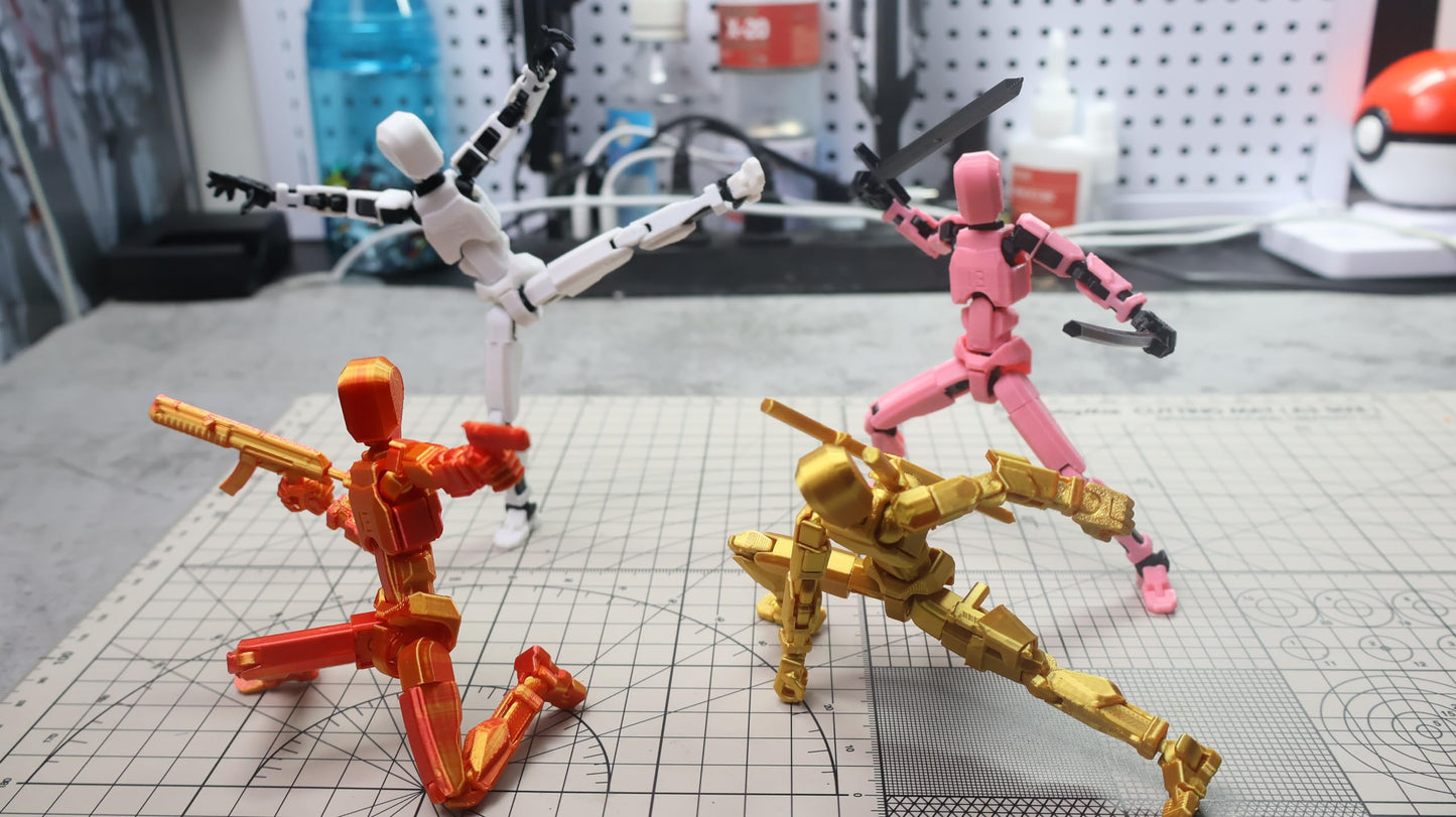 FoxVilla Assembly Completed T13 Action Figure, Titan 13 3D Printed Action Figure, 3D Printed Titan13, Assembled Dummy 13 Lucky 13 Toy Figure