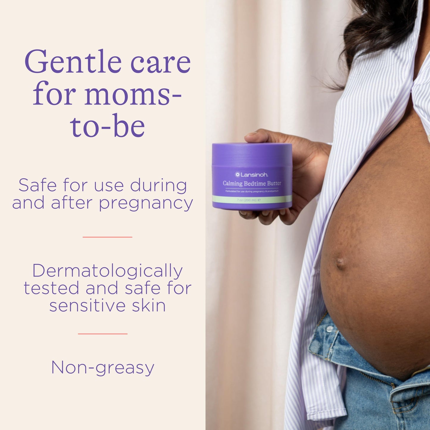 Lansinoh Magnesium Bedtime Butter Body Lotion for Pregnant Moms – Relaxing Magnesium Lotion for Aching Muscles, Cramps & Better Sleep, 7 oz