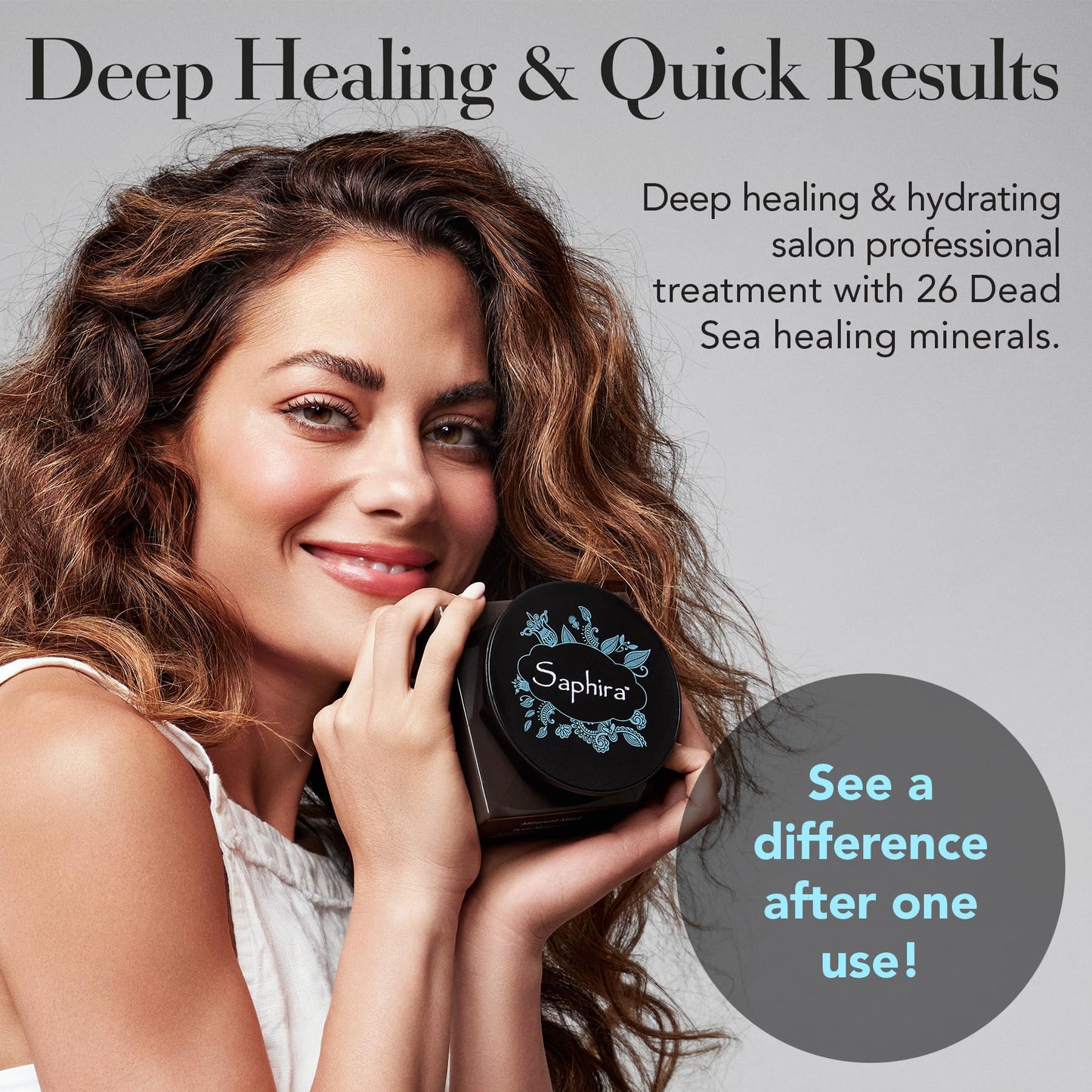 Saphira Mineral Mud Hair Mask, 34oz – Deep Repair for Dry, Damaged, Color-Treated Hair, Hydrates, Adds Shine, Sulfate & Paraben-Free