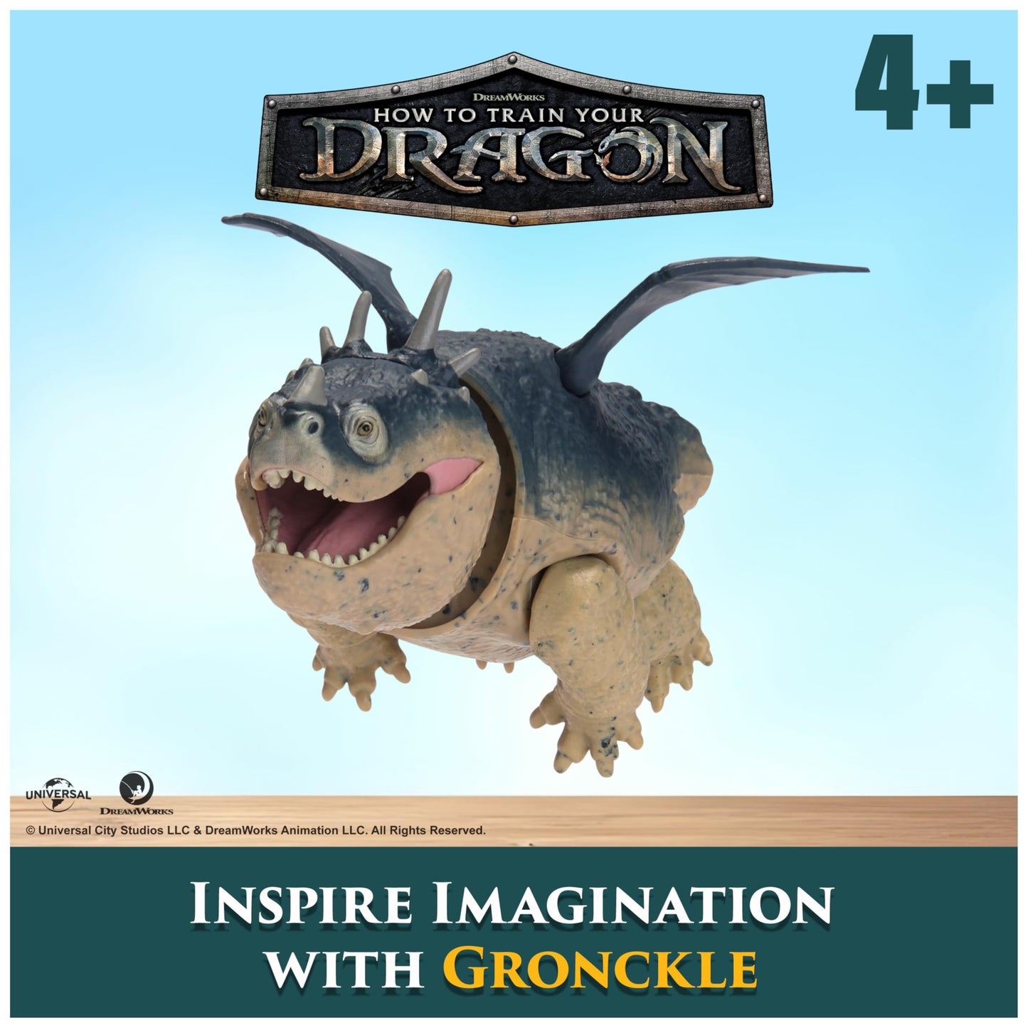 DreamWorks Dragons How to Train Your Dragon, Gronckle, 5” Action Figure, Kids Toys for Boys Ages 4 and up