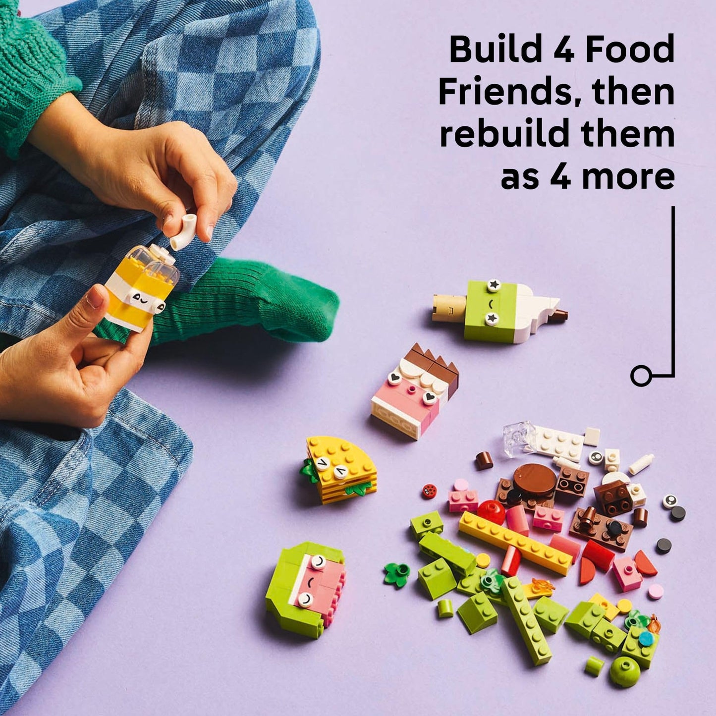 LEGO Classic Creative Food Friends Building Set, Pretend Play Food Toy for Kids 4+, Educational & Fun Birthday Gift, 11039