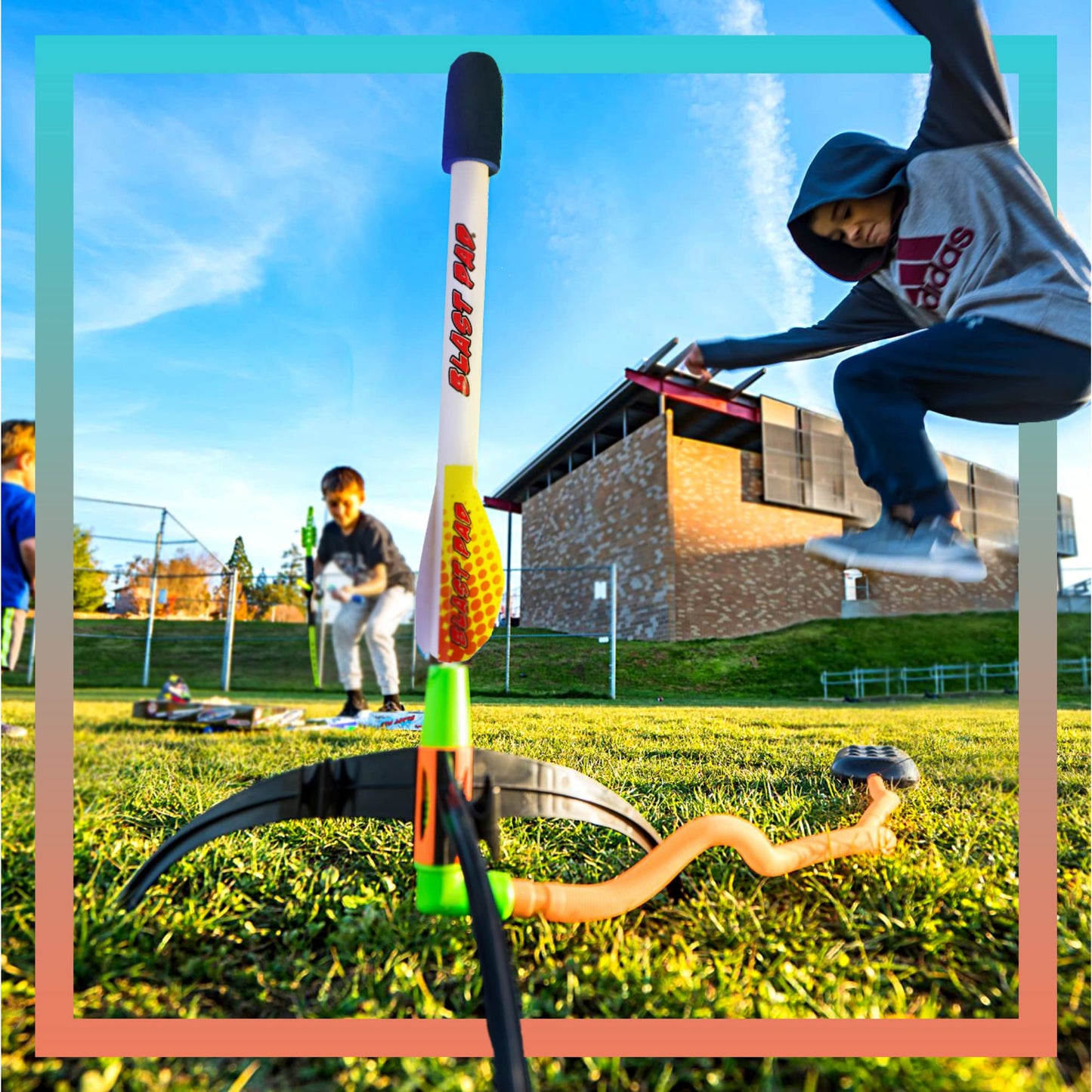 Marky Sparky Blast Pad Rocket Launcher – USA Design, Super Durable Stomp Pad & Rockets, Highest Flying Outdoor Toy for Kids Ages 6+