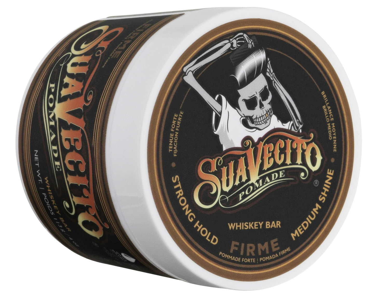 Suavecito Pomade Original Hold 4 oz – Medium Shine, Water-Based Hair Pomade for Men – All-Day Hold, Flake-Free & Easy to Wash Out