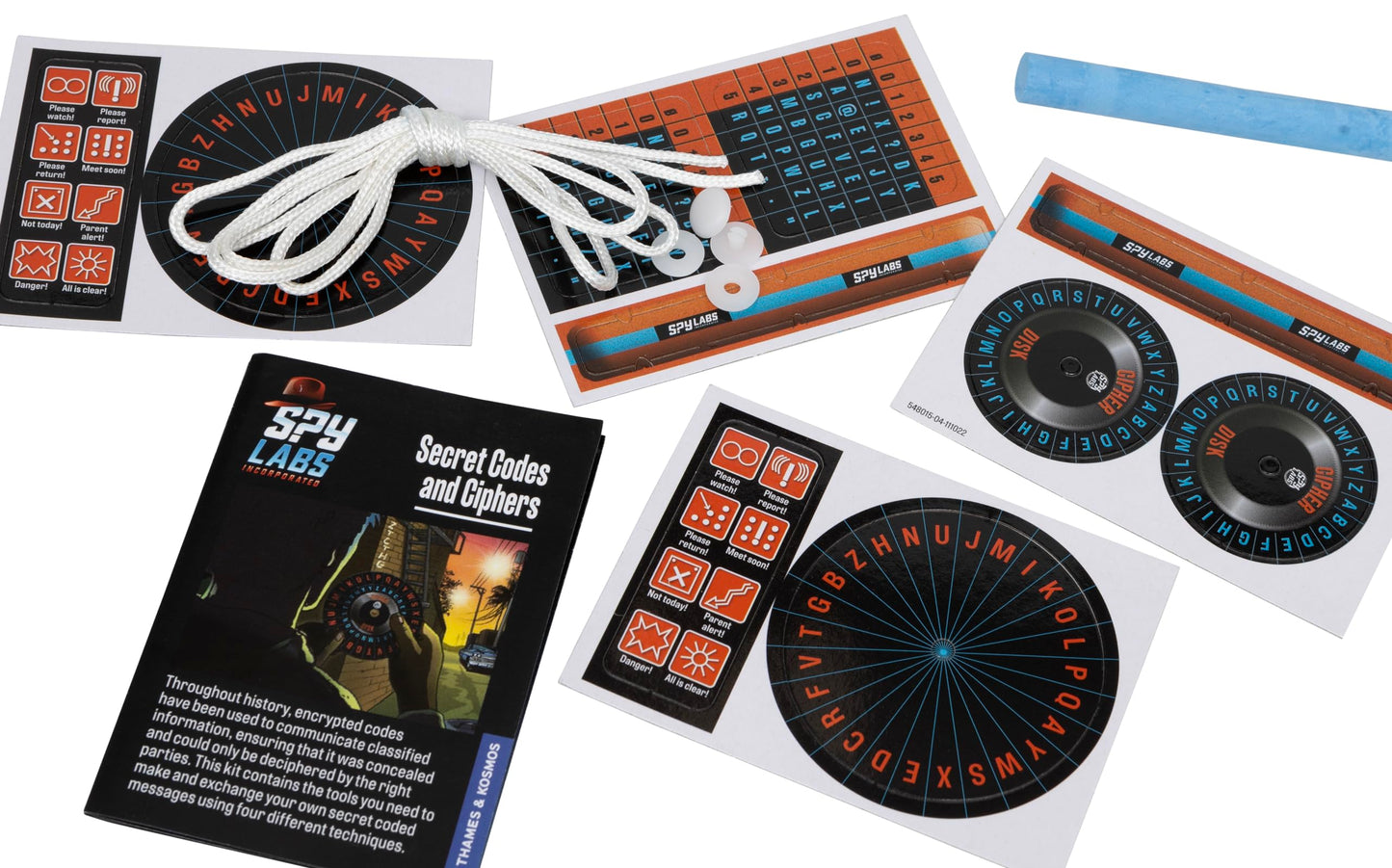 Thames & Kosmos Spy Labs: Secret Codes & Ciphers Kit – Learn to Create & Exchange Coded Messages | Detective Gear for Young Investigators