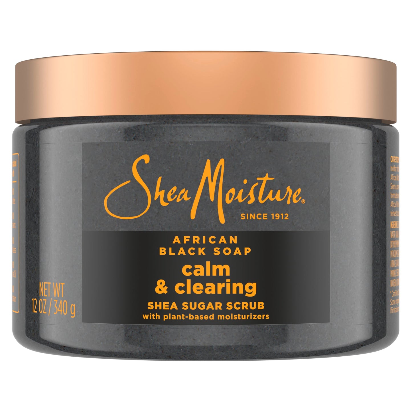 SheaMoisture Sugar Body Scrub African Black Soap for healthy, glowing skin African black soap with 24h shea moisture nutrients 12 oz