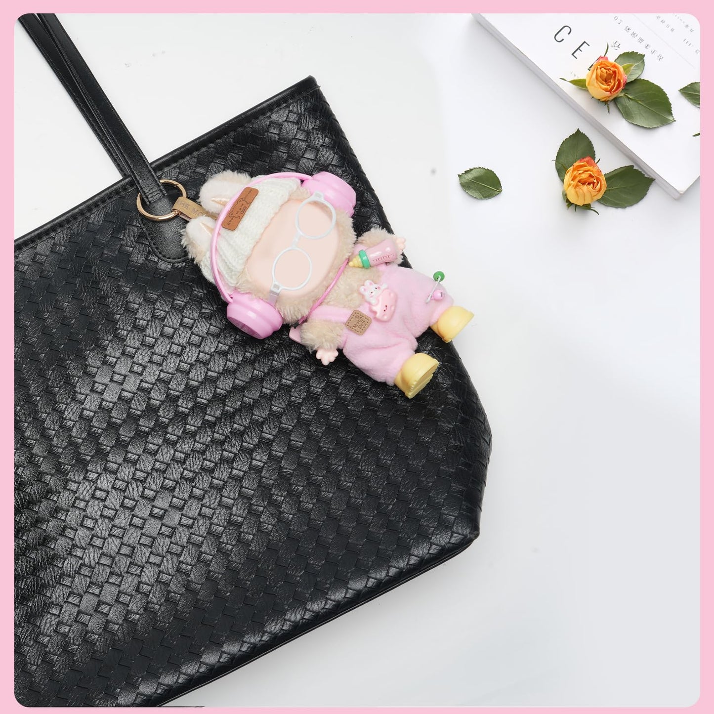 8-Piece Set Dolls Clothes(NO Doll), 17cm Dolls Cute Outfit Accessories, Small Clothes Set for Doll, Gift for Women(Pink)