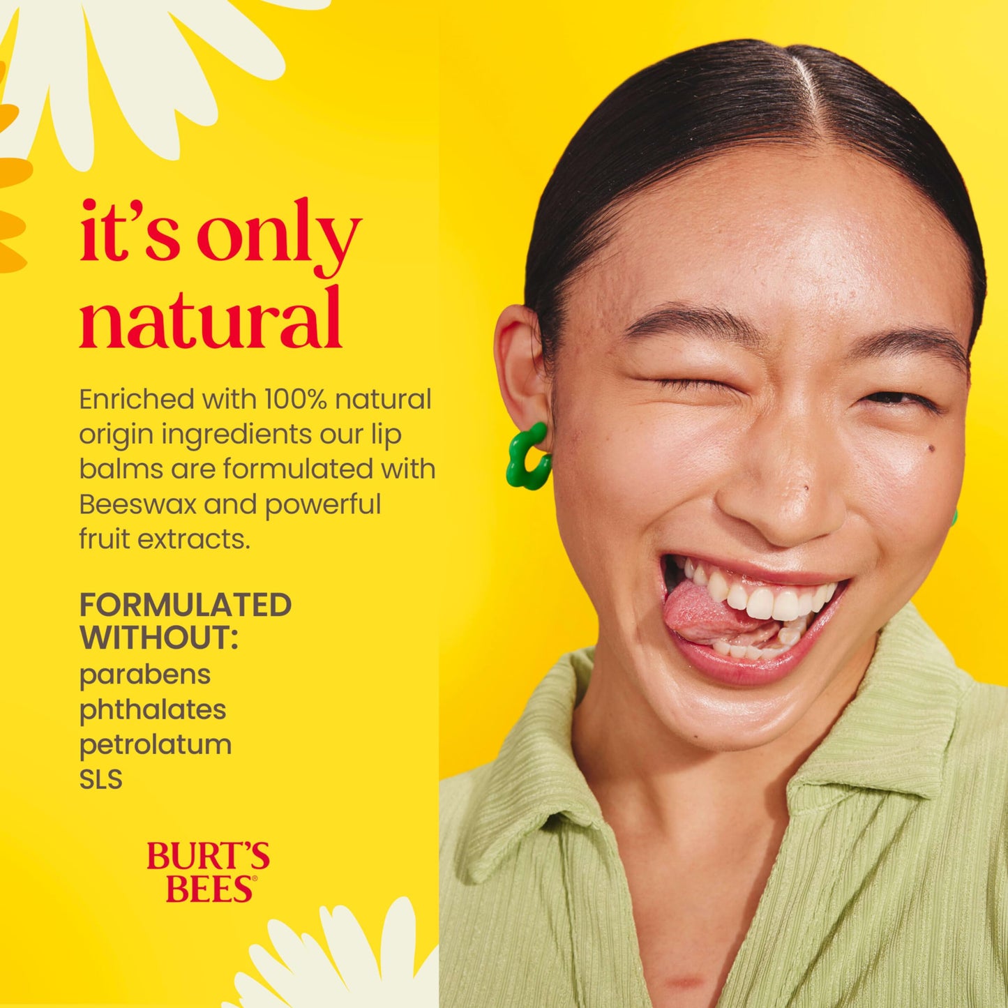 Burt's Bees Original Beeswax Lip Balm - Natural, Tint-Free Moisturizer with Responsibly Sourced Beeswax, 2 Tubes, 0.15 oz Each