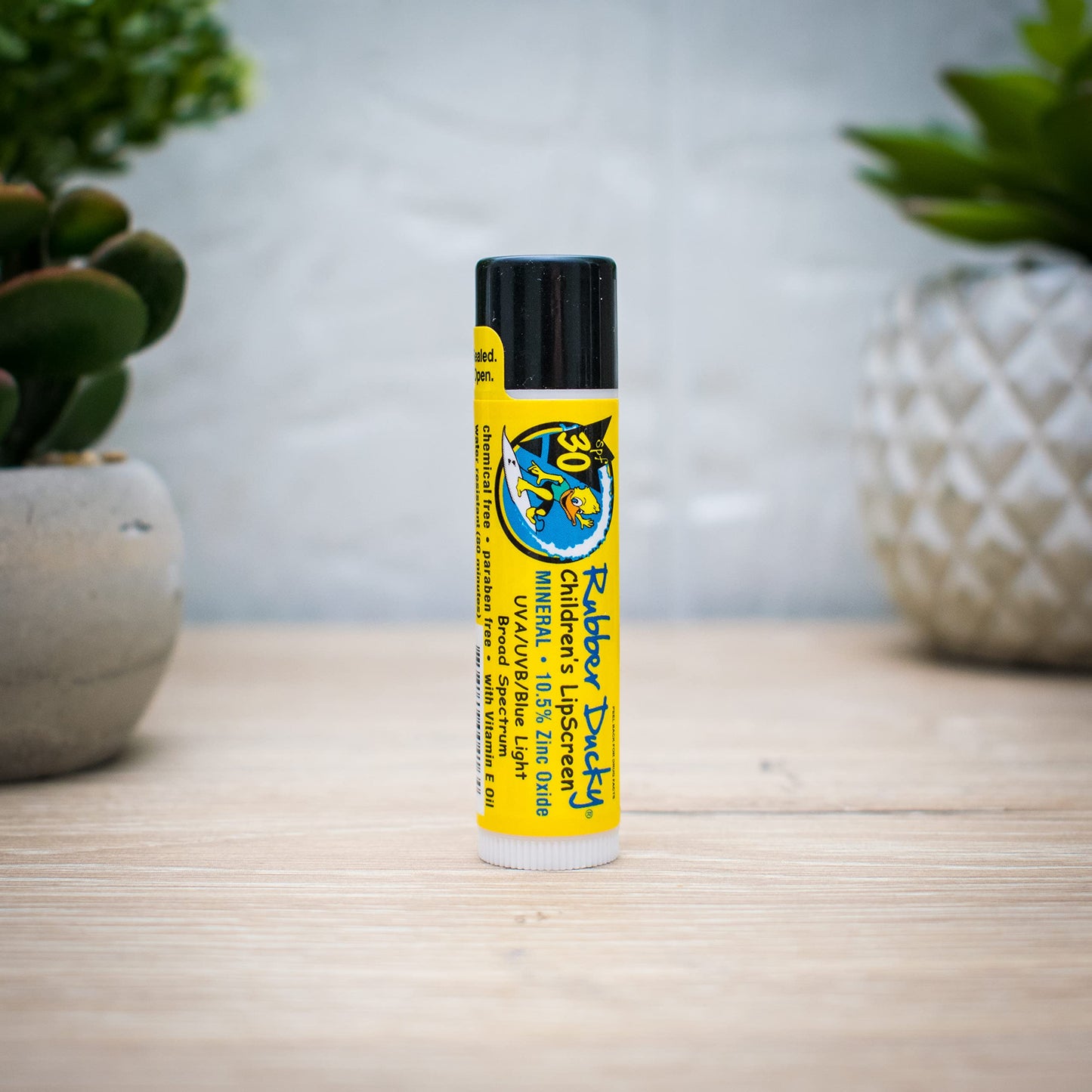 Rubber Ducky SPF 30 Kids Mineral Lip Balm – 10.5% Zinc Oxide, Moisturizing, Waterproof, Reef-Safe, Vanilla, Broad Spectrum UV Protection, 3-Pack