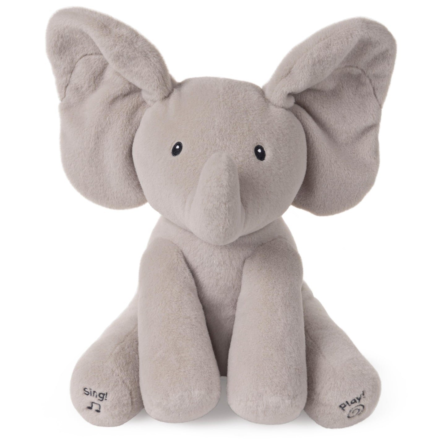 Baby Gund Animated Flappy The Elephant Plush, Singing Stuffed Animal Baby Toy for Ages 0 and Up, Gray, 12"