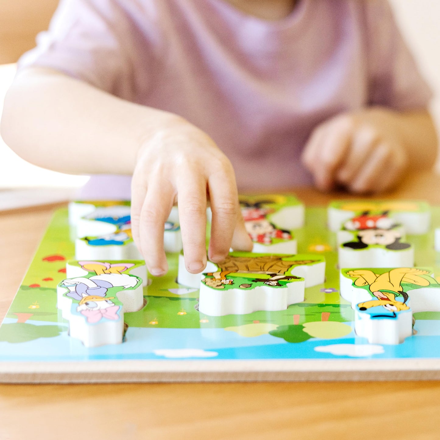 Melissa & Doug Disney Mickey Mouse Wooden Chunky Puzzle – 8-Piece Disney Character Puzzle for Toddlers and Kids Ages 2+